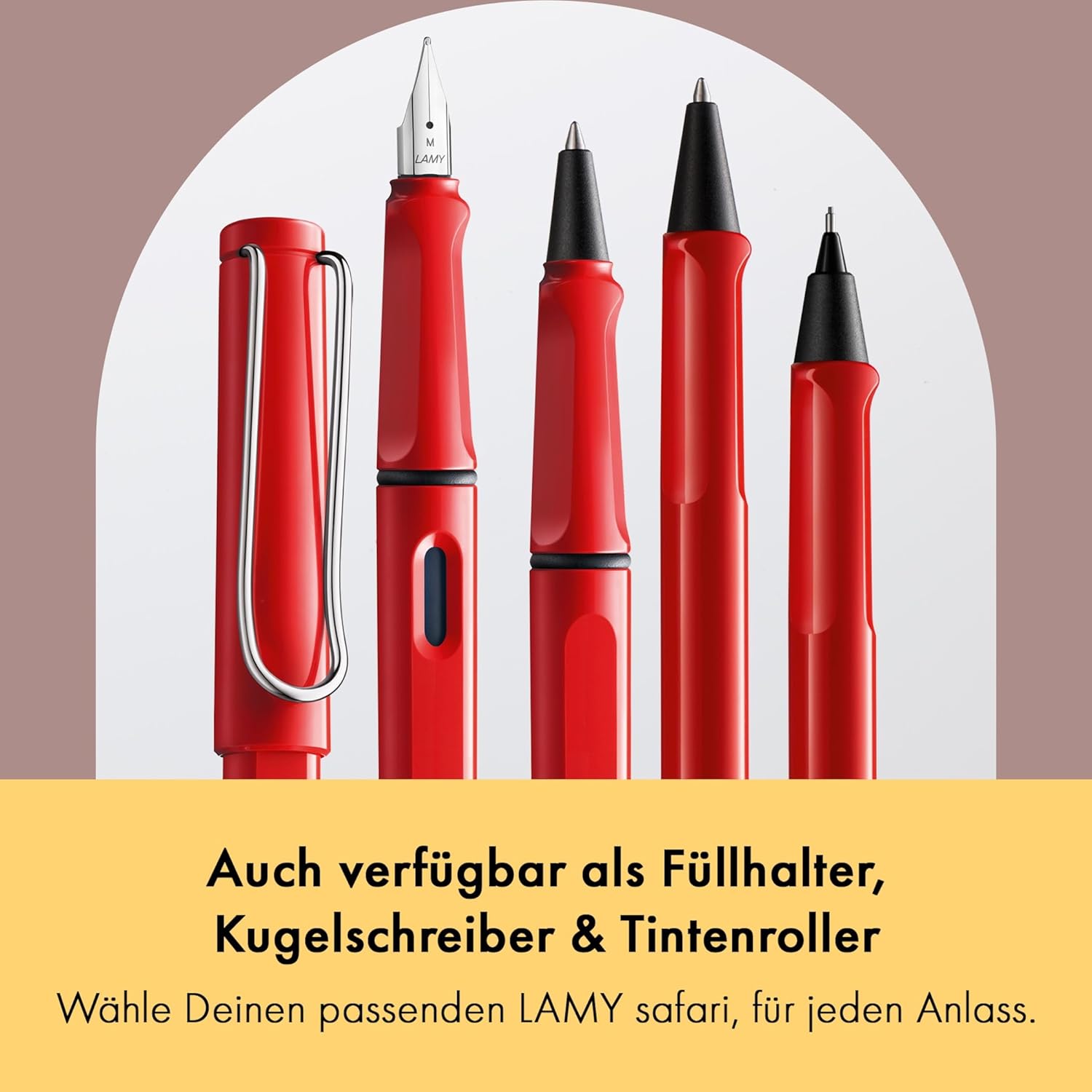 LAMY Druckbleistift Safari ROT mit Mine 0,5mm und Radier...