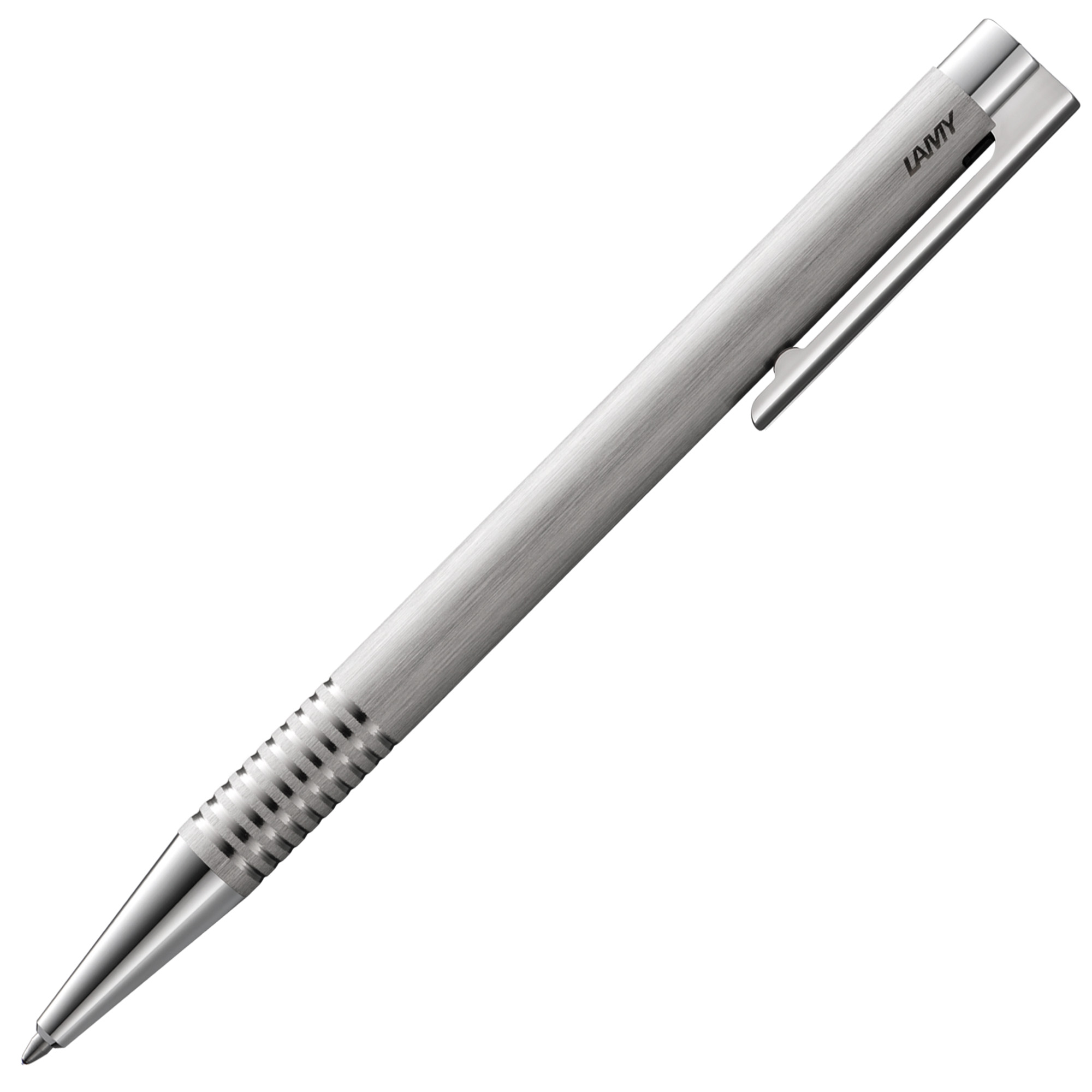 LAMY logo brushed Kugelschreiber Edelstahl Gro�raummine ...