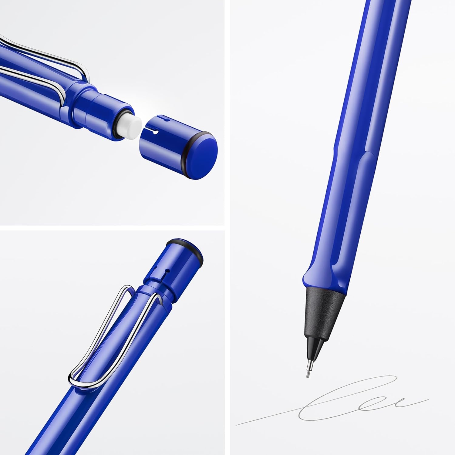 LAMY Druckbleistift Safari BLAU mit Mine 0,5mm und Radie...