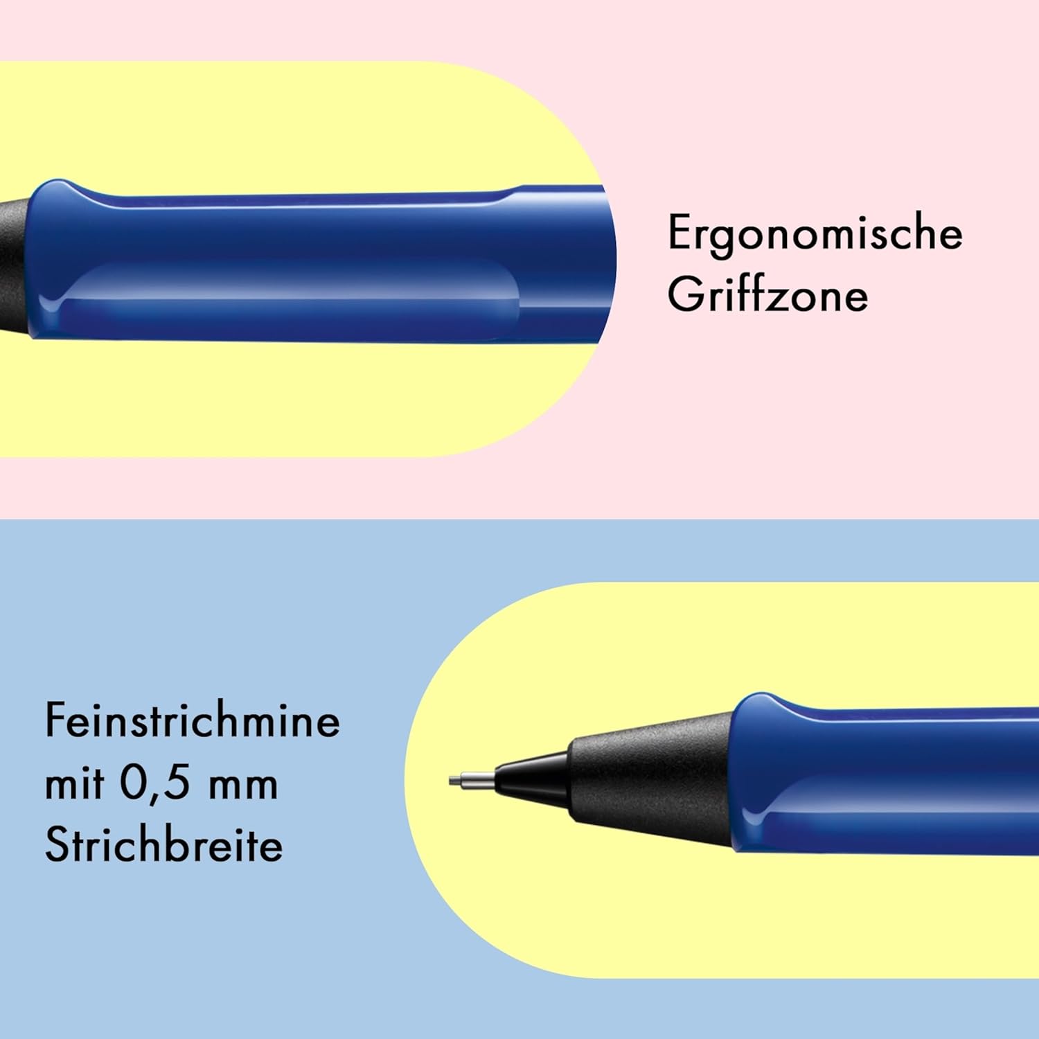 LAMY Druckbleistift Safari BLAU mit Mine 0,5mm und Radie...