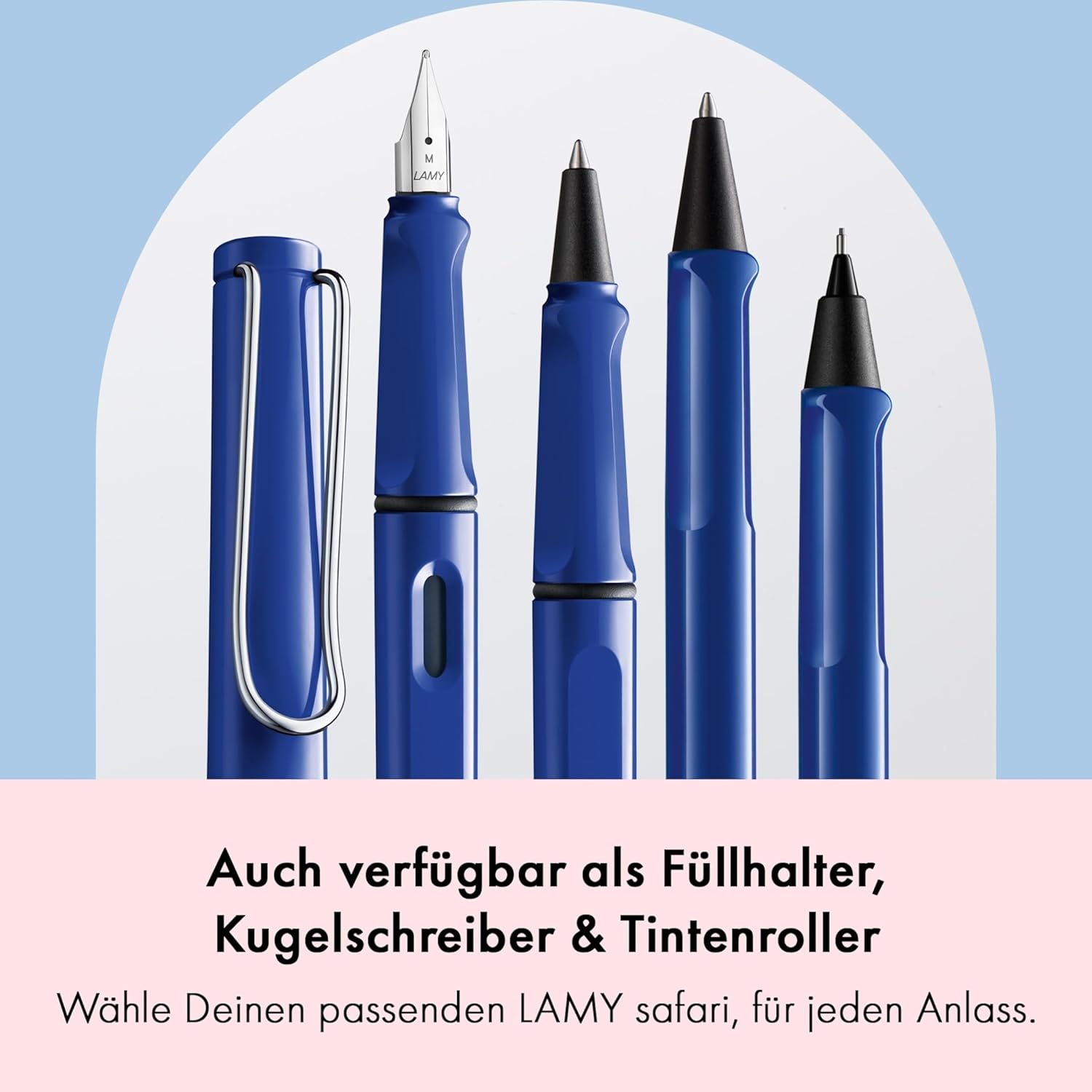 LAMY Druckbleistift Safari BLAU mit Mine 0,5mm und Radie...