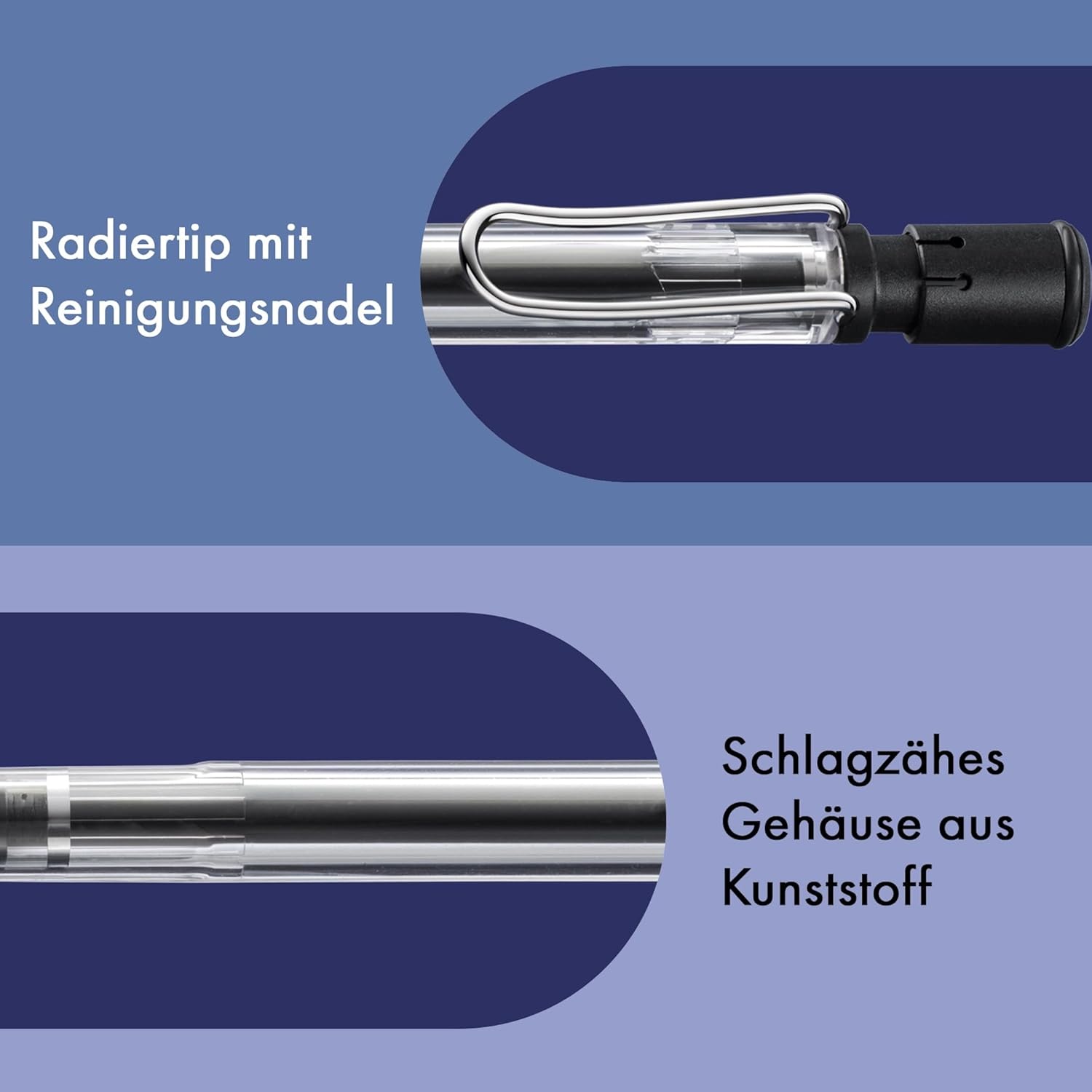 LAMY Druckbleistift Safari VISTA TRANSPARENT mit Mine 0,...