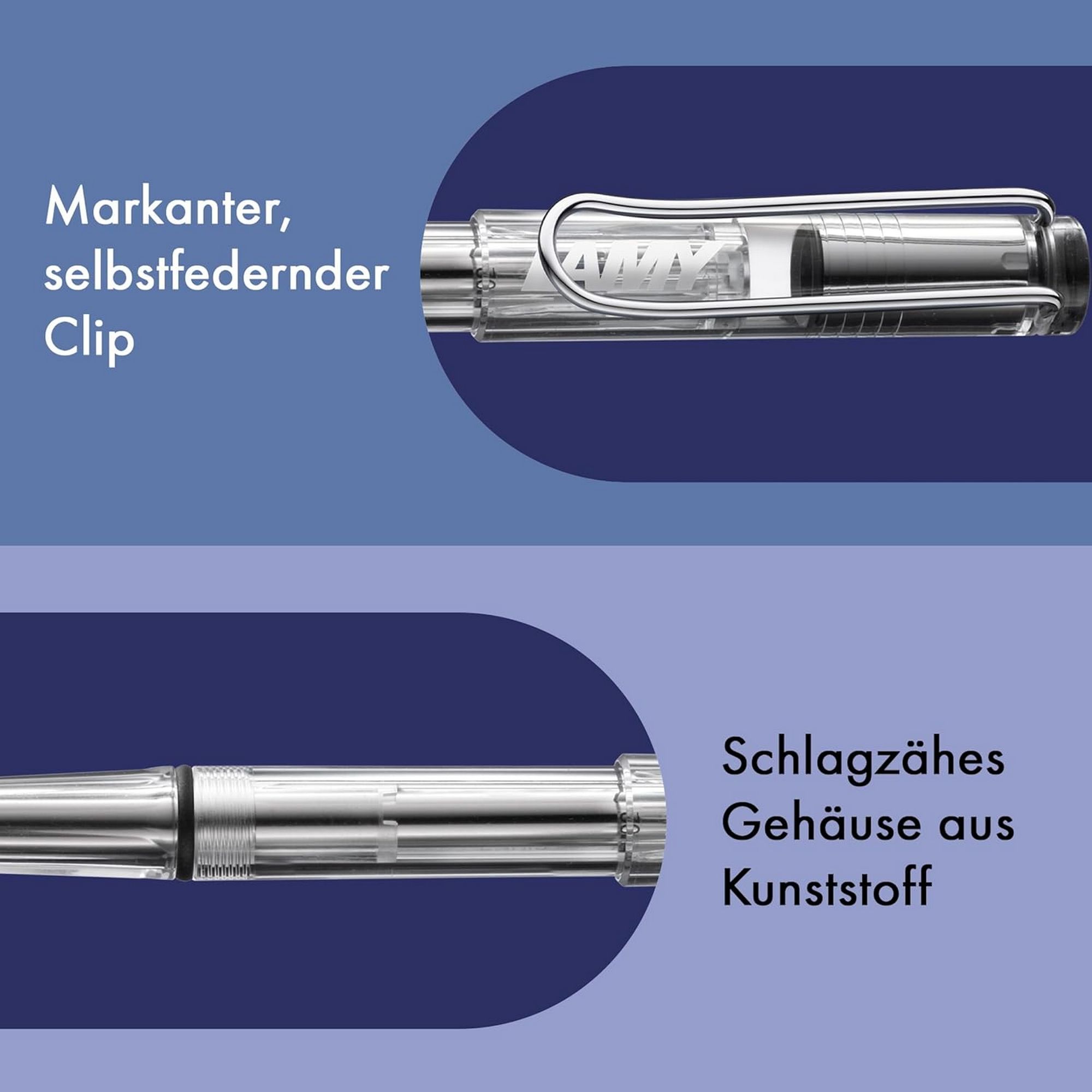 LAMY Safari vista Tintenroller Strichbreite M mit Tinten...