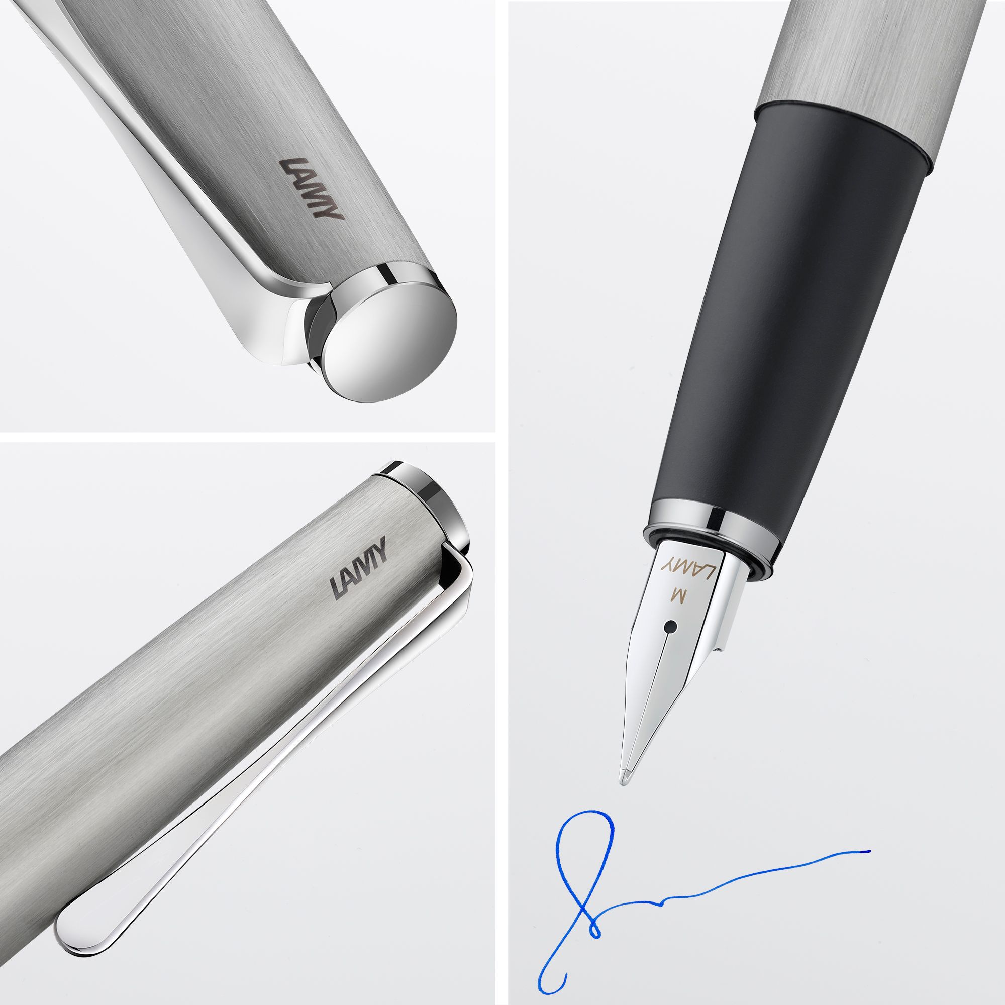 LAMY studio brushed F�ller Clip Stahlfeder Strichbreite ...