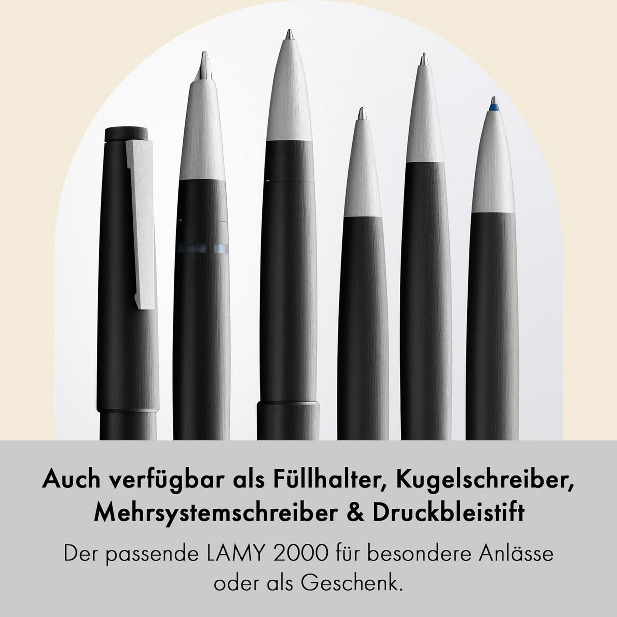 LAMY 2000 black Tintenroller Polycarbonat Geh�use St�rke...