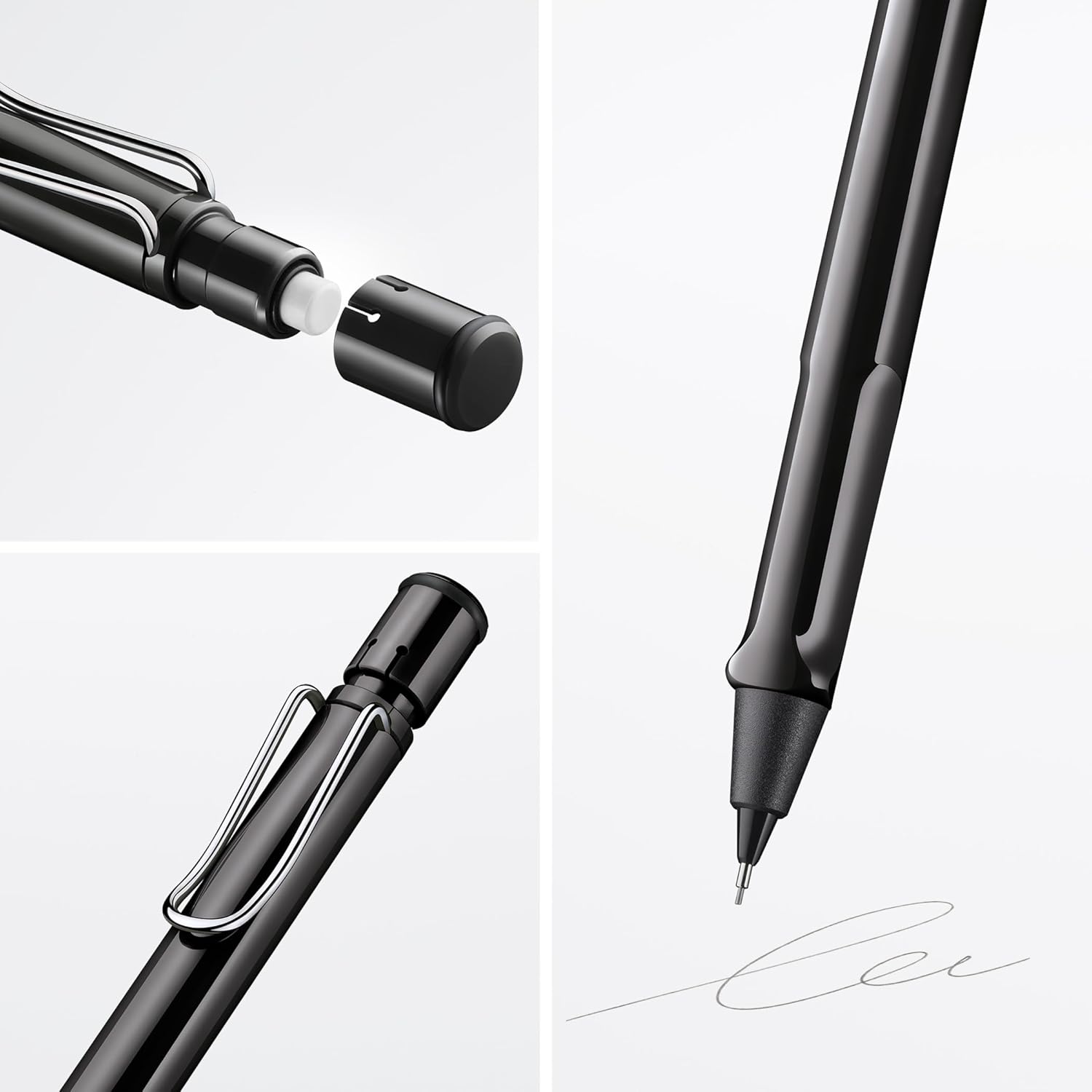 LAMY Druckbleistift Safari SCHWARZ mit Mine 0,5mm und Ra...