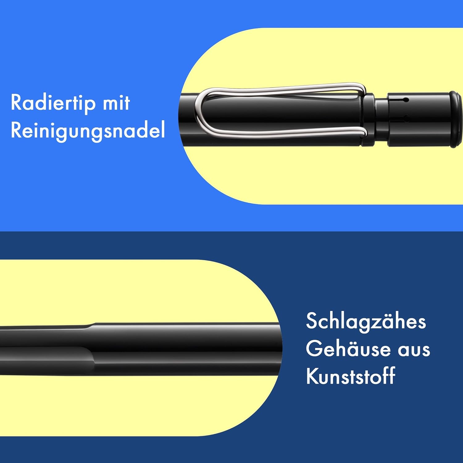 LAMY Druckbleistift Safari SCHWARZ mit Mine 0,5mm und Ra...