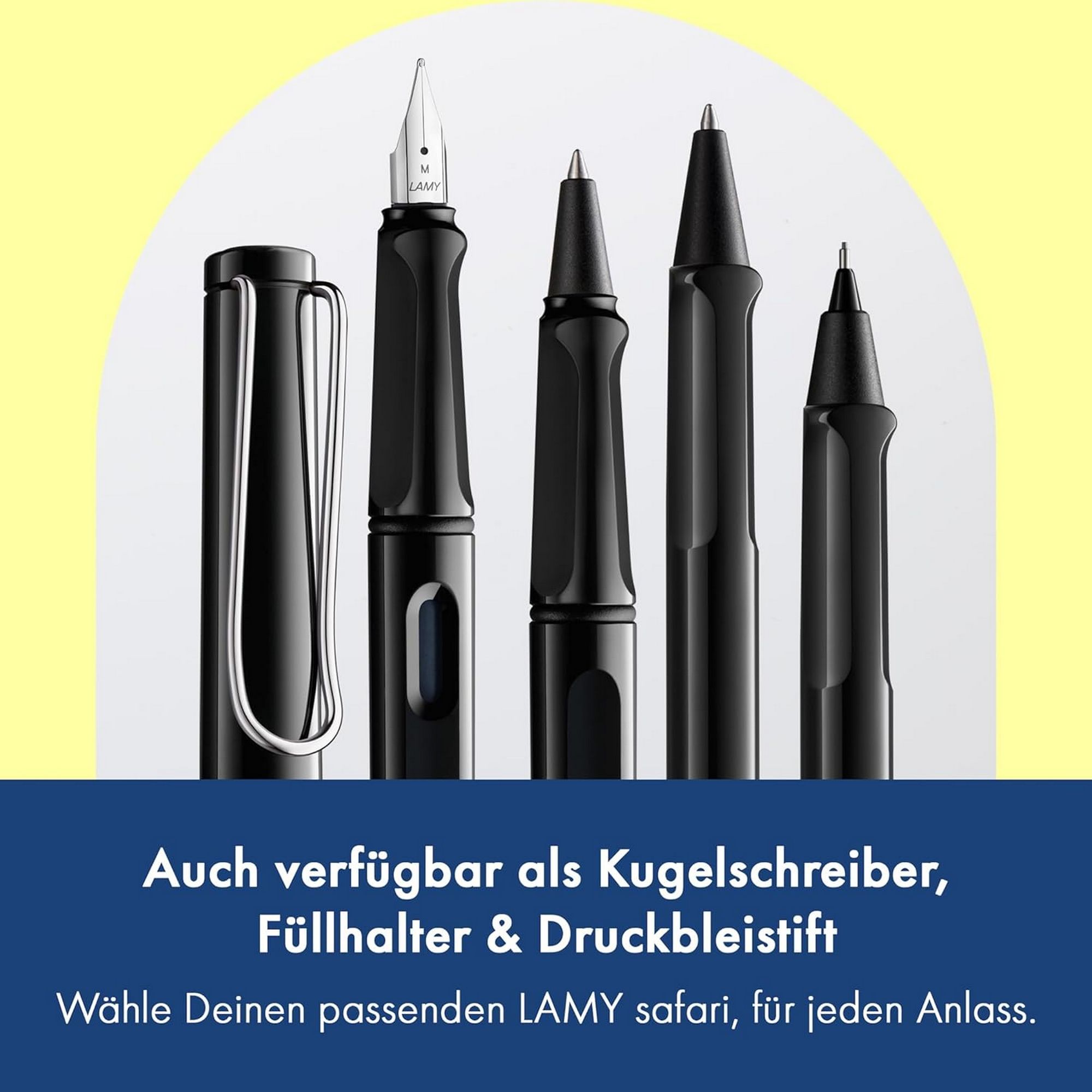 LAMY Safari black Tintenroller Strichbreite M mit Tinten...