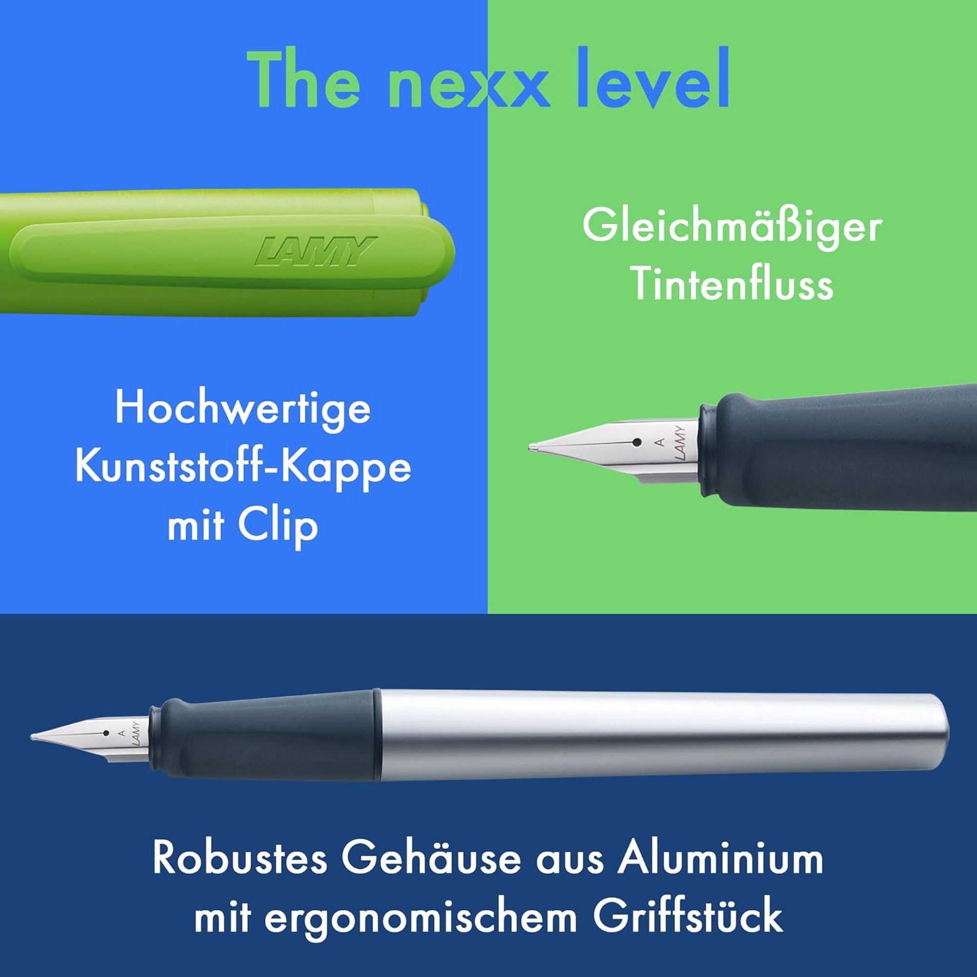 LAMY nexx lime F�ller Griff rutschfest Feder Strichbreit...