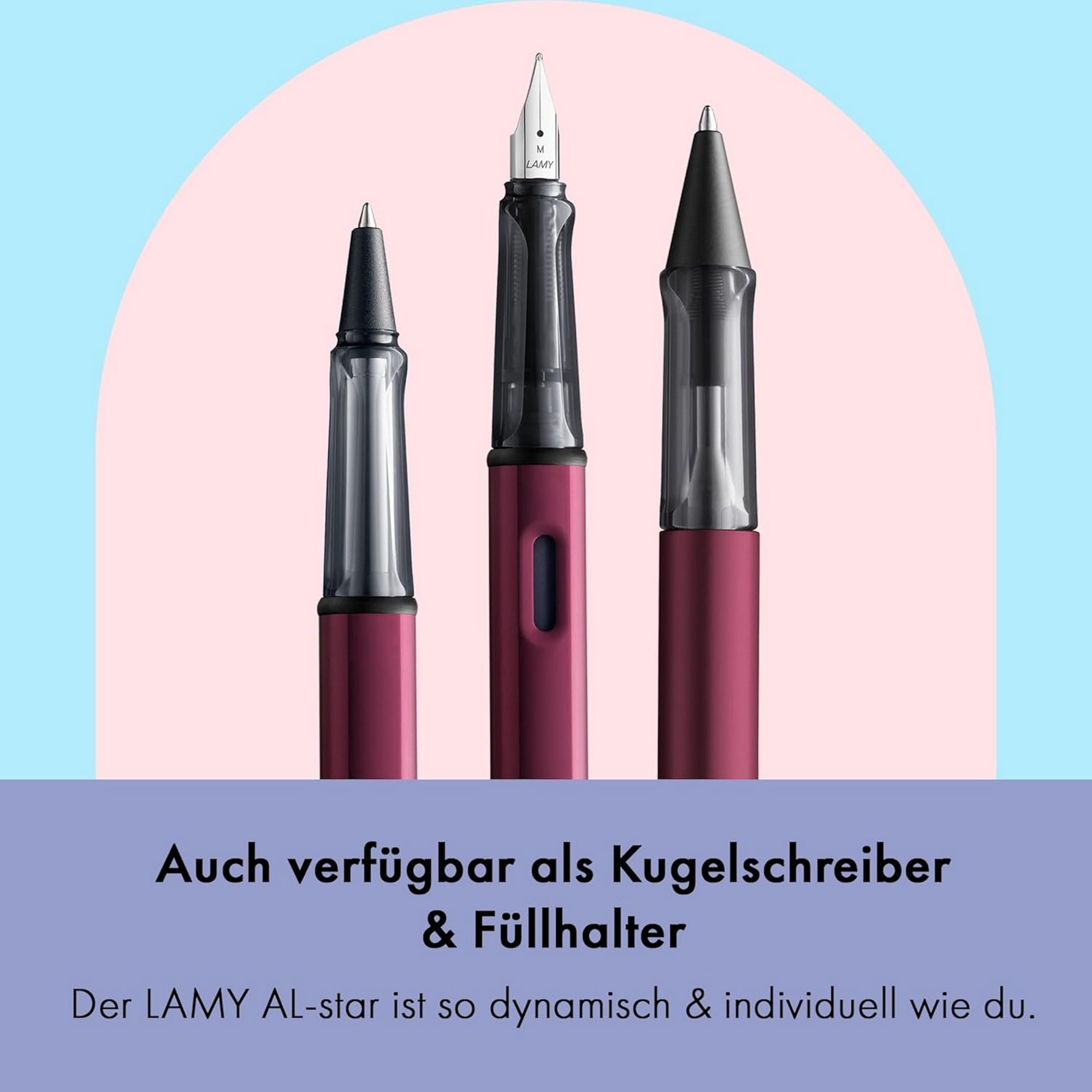 LAMY AL Star black purple Tintenroller leicht aus Alu mi...