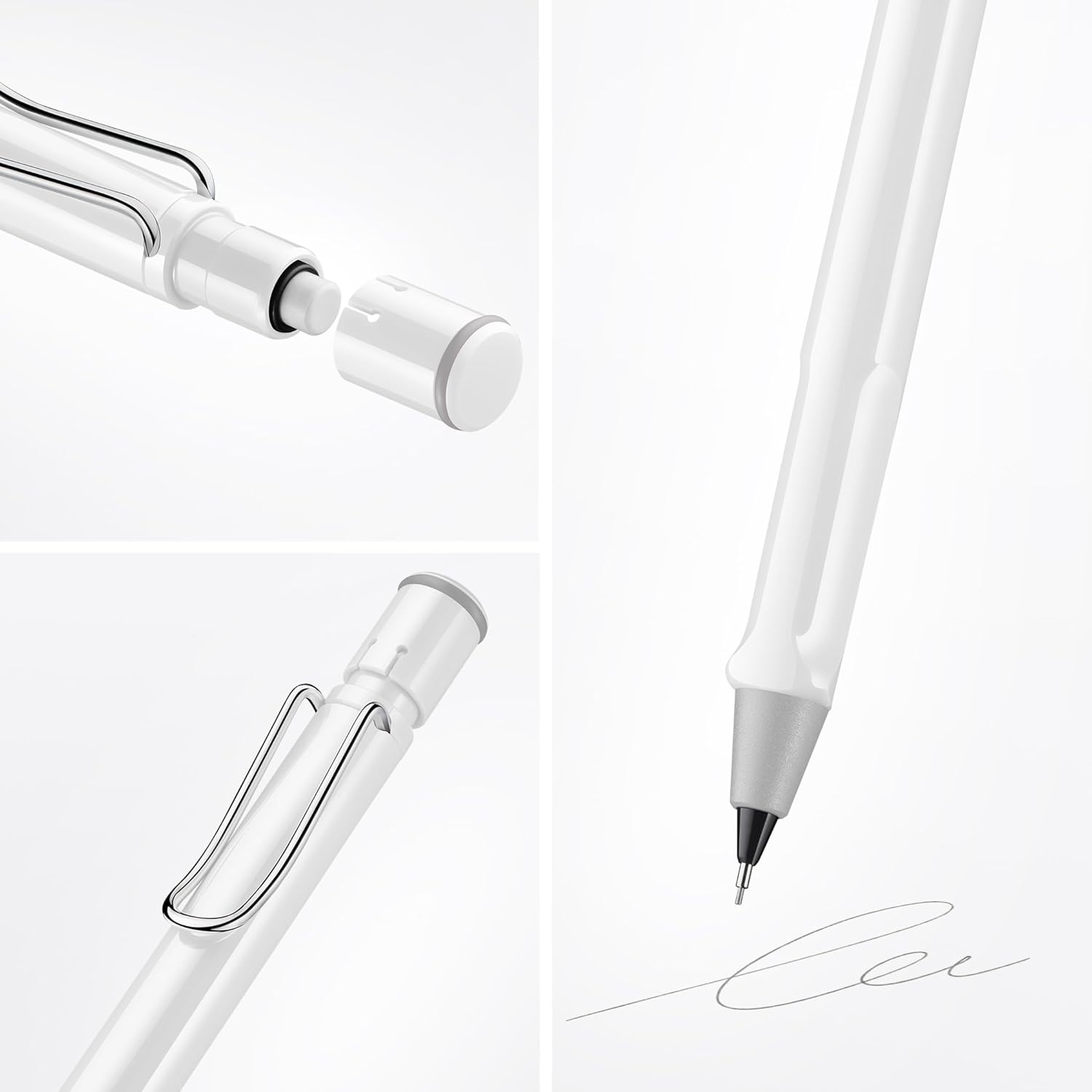 LAMY Druckbleistift Safari WEI� mit Mine 0,5mm und Radie...