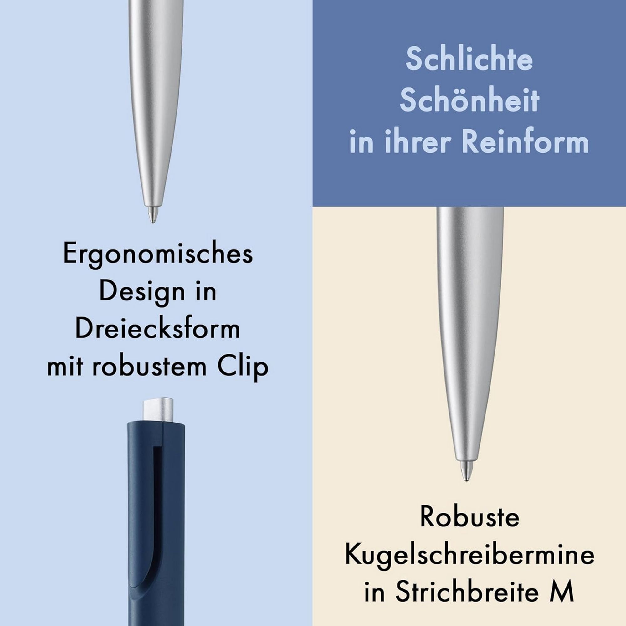 LAMY noto blue-silver Kugelschreiber Griff Alu Geh�use l...