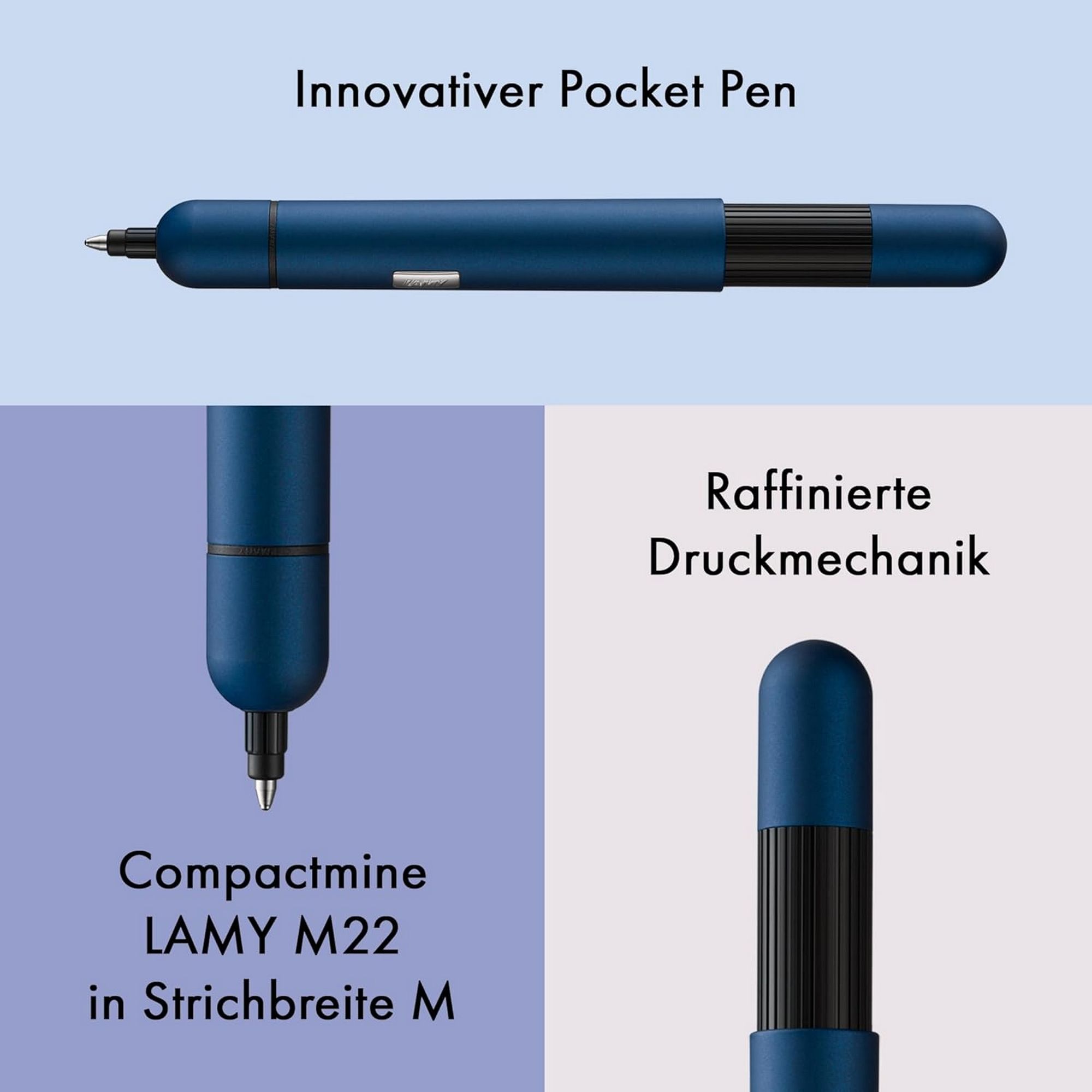 LAMY pico imperialblue Kugelschreiber Metall Strichbreit...