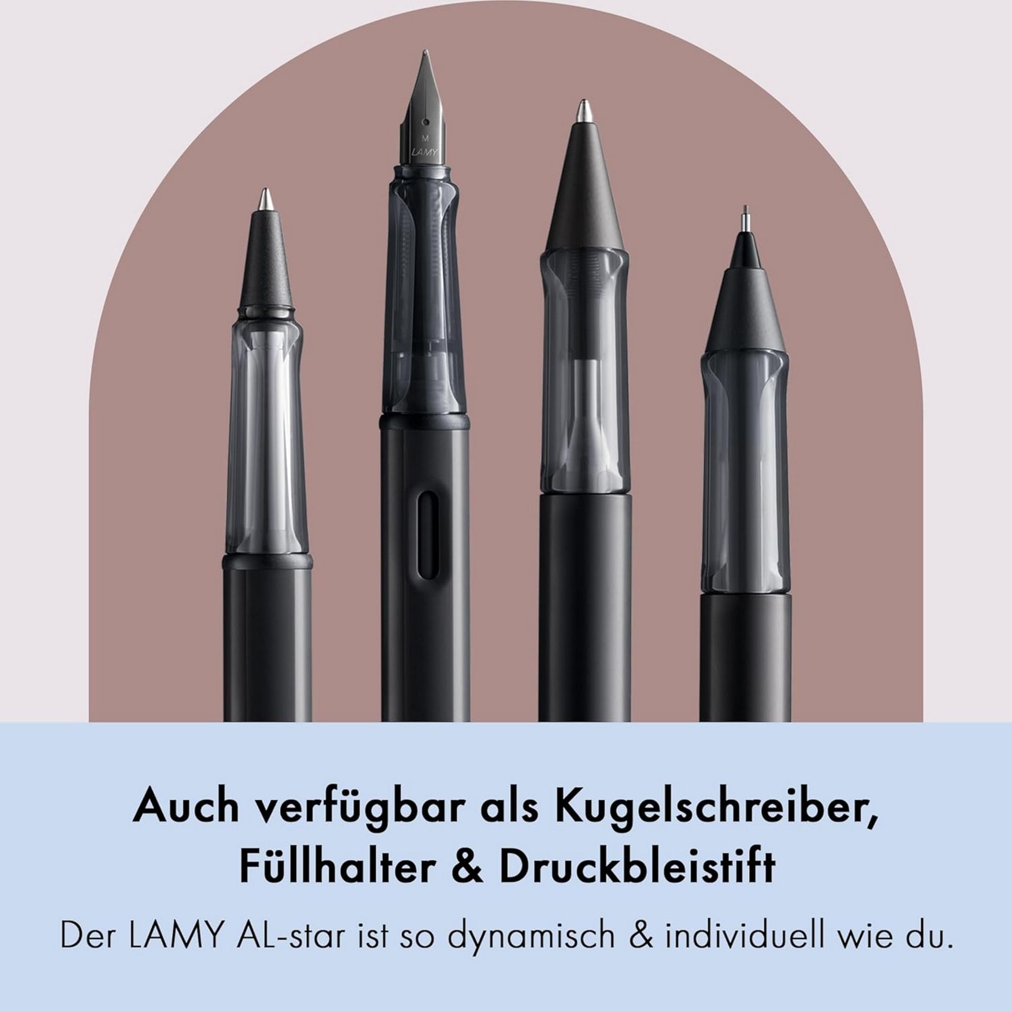 LAMY AL Star black Tintenroller leicht aus Alu mit Mine ...
