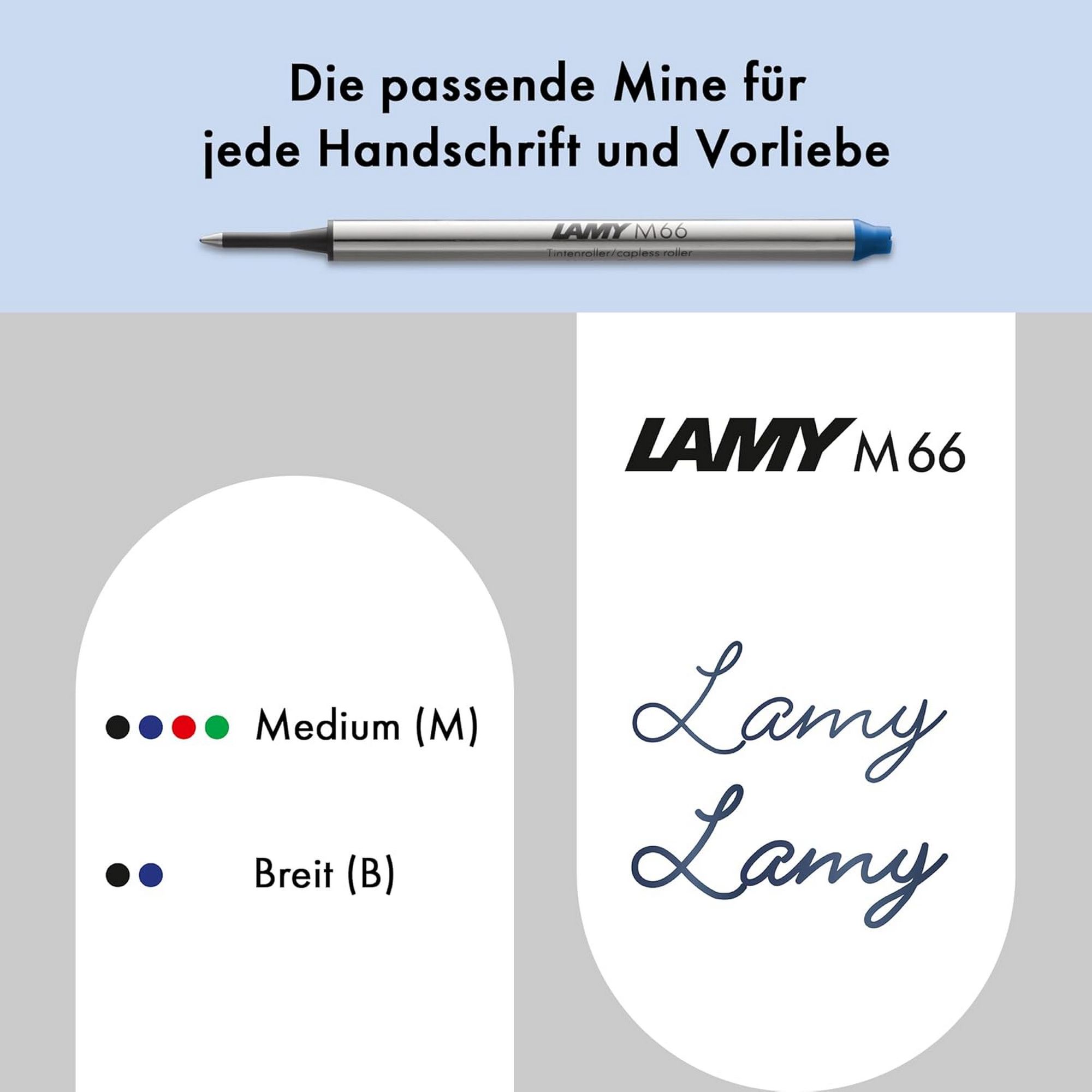 LAMY swift schwarz Tintenroller Edelstahl Strichbreite B...