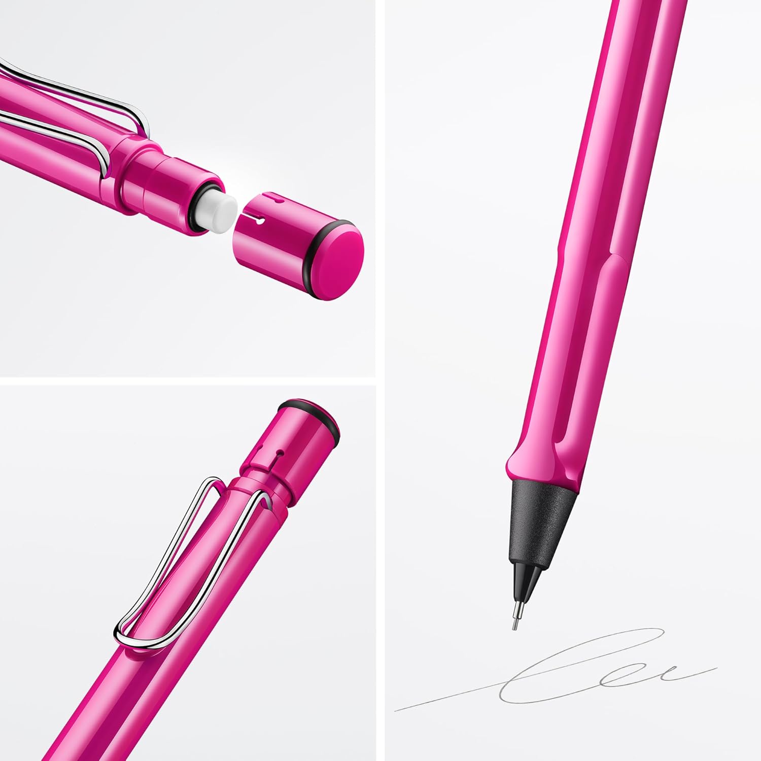 LAMY Druckbleistift Safari PINK mit Mine 0,5mm und Radie...