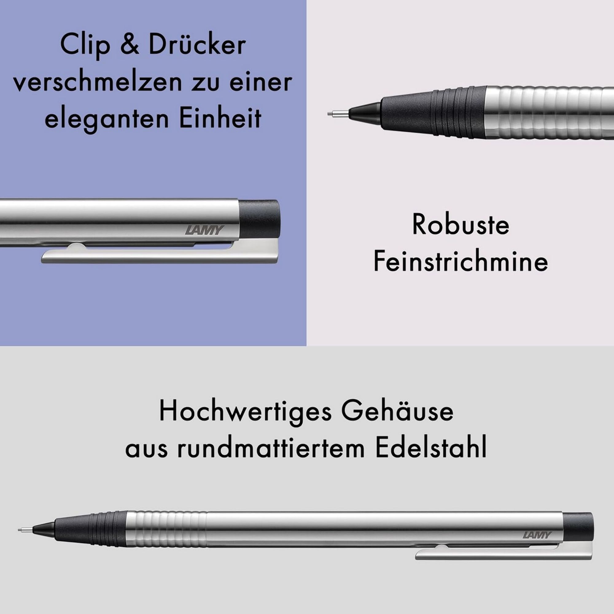 LAMY logo matt black Druckbleistift Minenbleistift Edel...