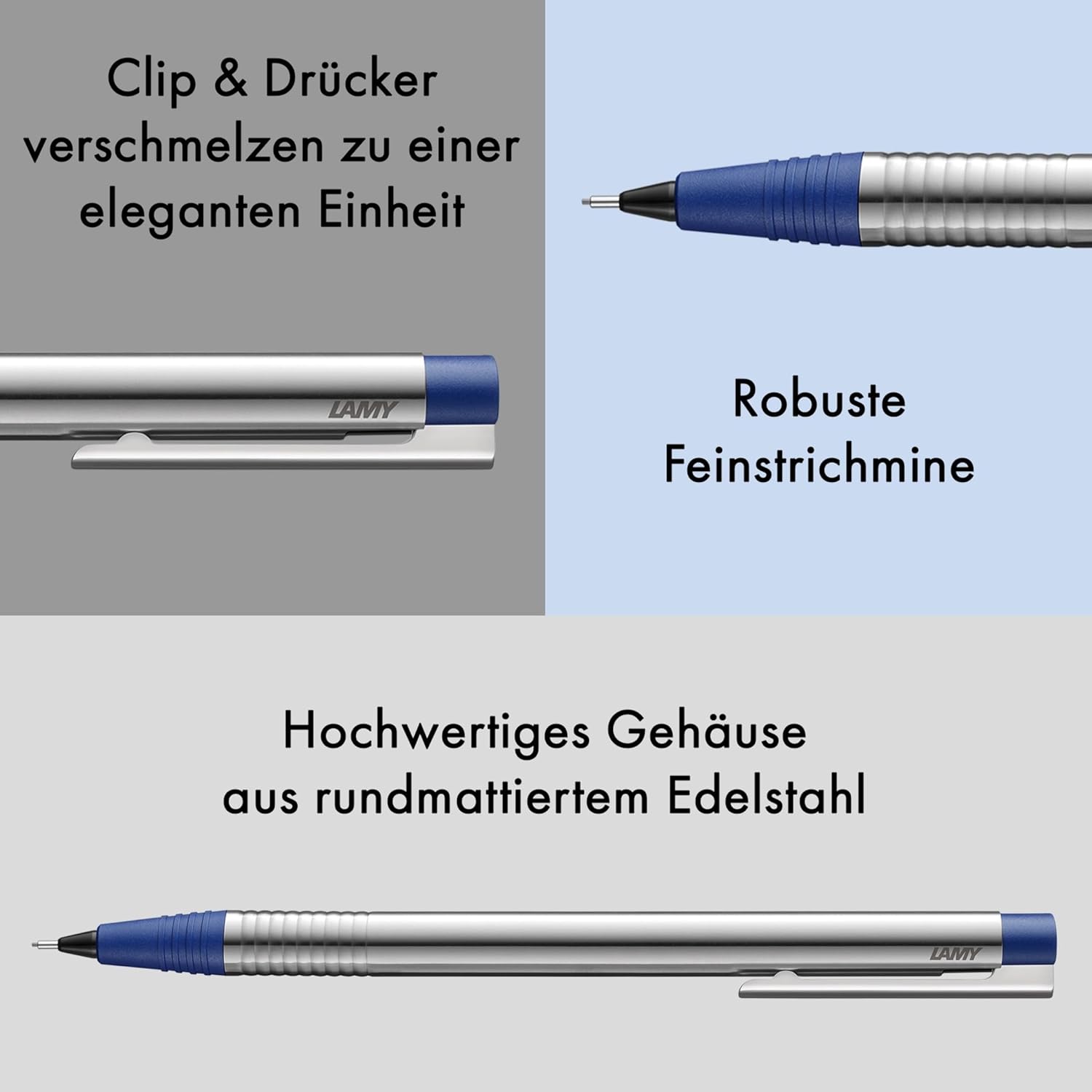 LAMY Druckbleistift LOGO matt BLAU Strichbreite 0,7mm Fe...