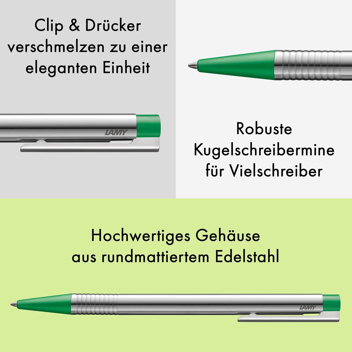 LAMY logo Kugelschreiber 205 matt gr�n St�rke M M16 Schr...