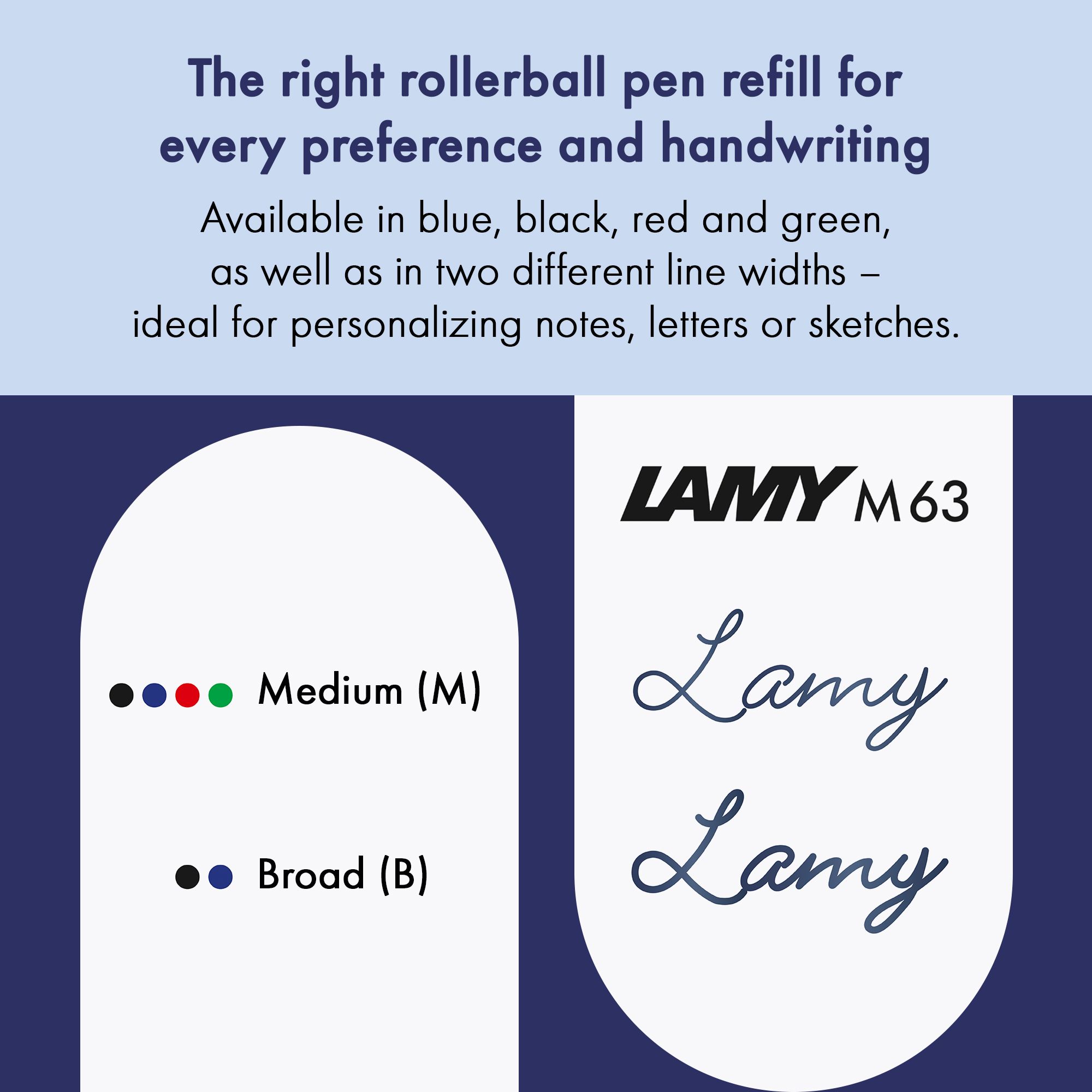 LAMY M 63 Mine 823 Tintenroller Mine aus Metall schwarz ...