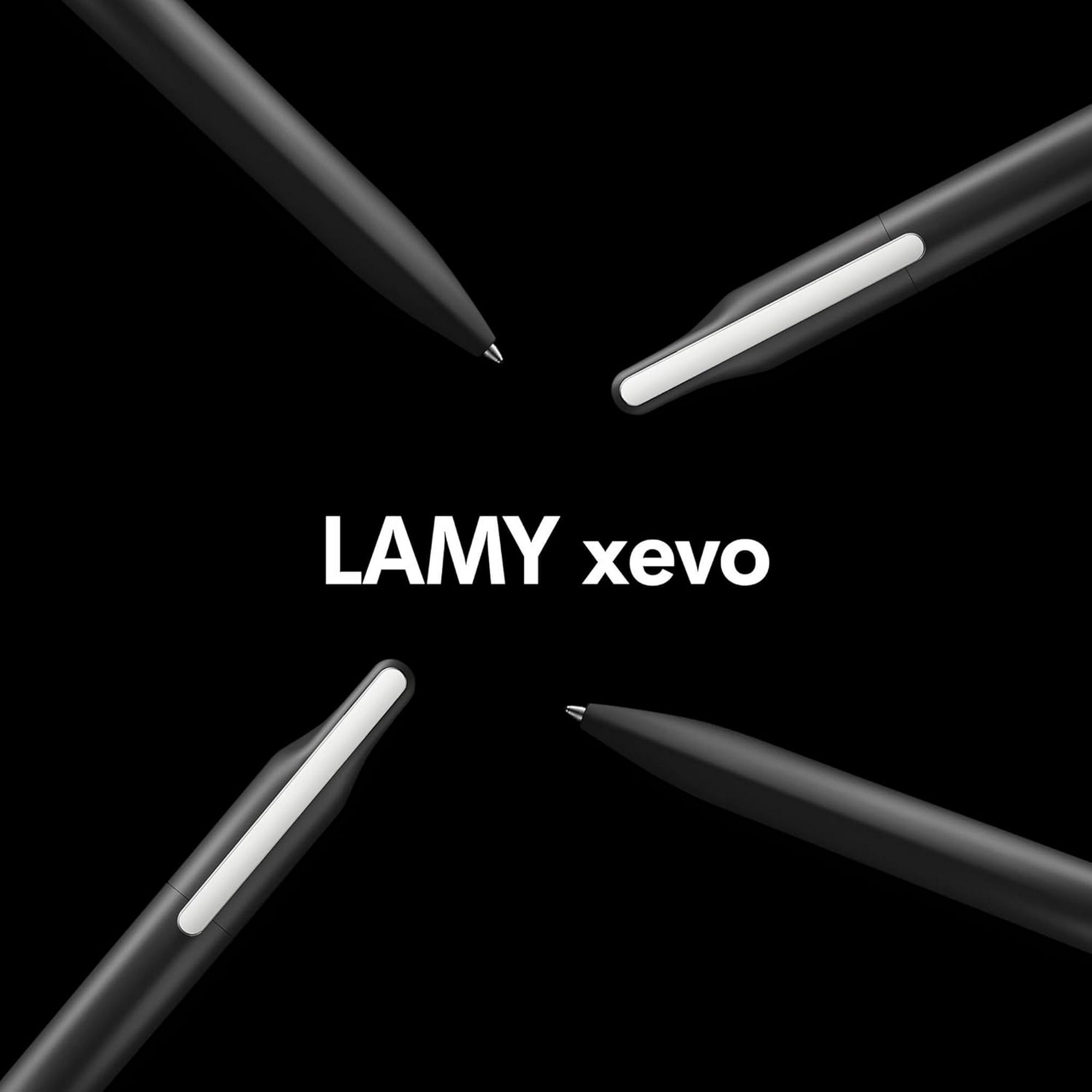 LAMY xevo grau Kugelschreiber Drehmechanik Metall Clip G...