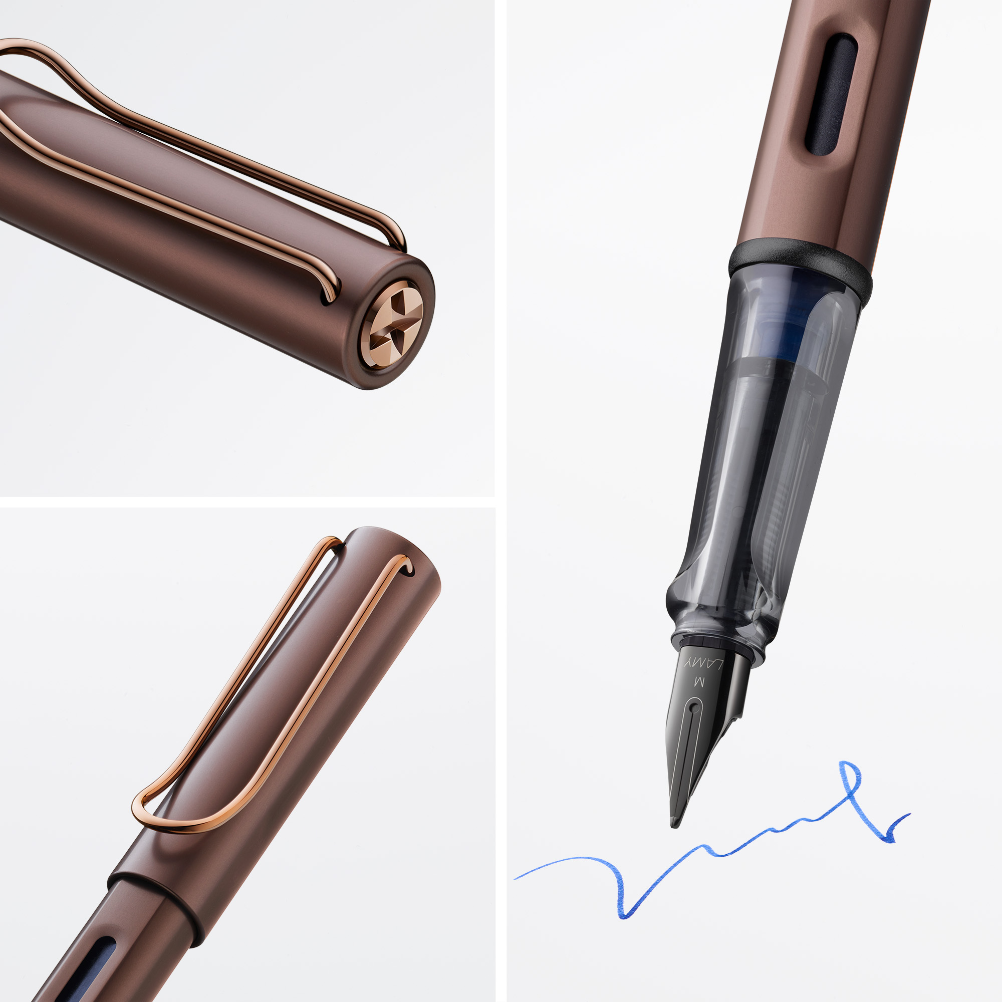 LAMY Lx F�ller marron Alu Geh�use Strichbreite M Tintenp...