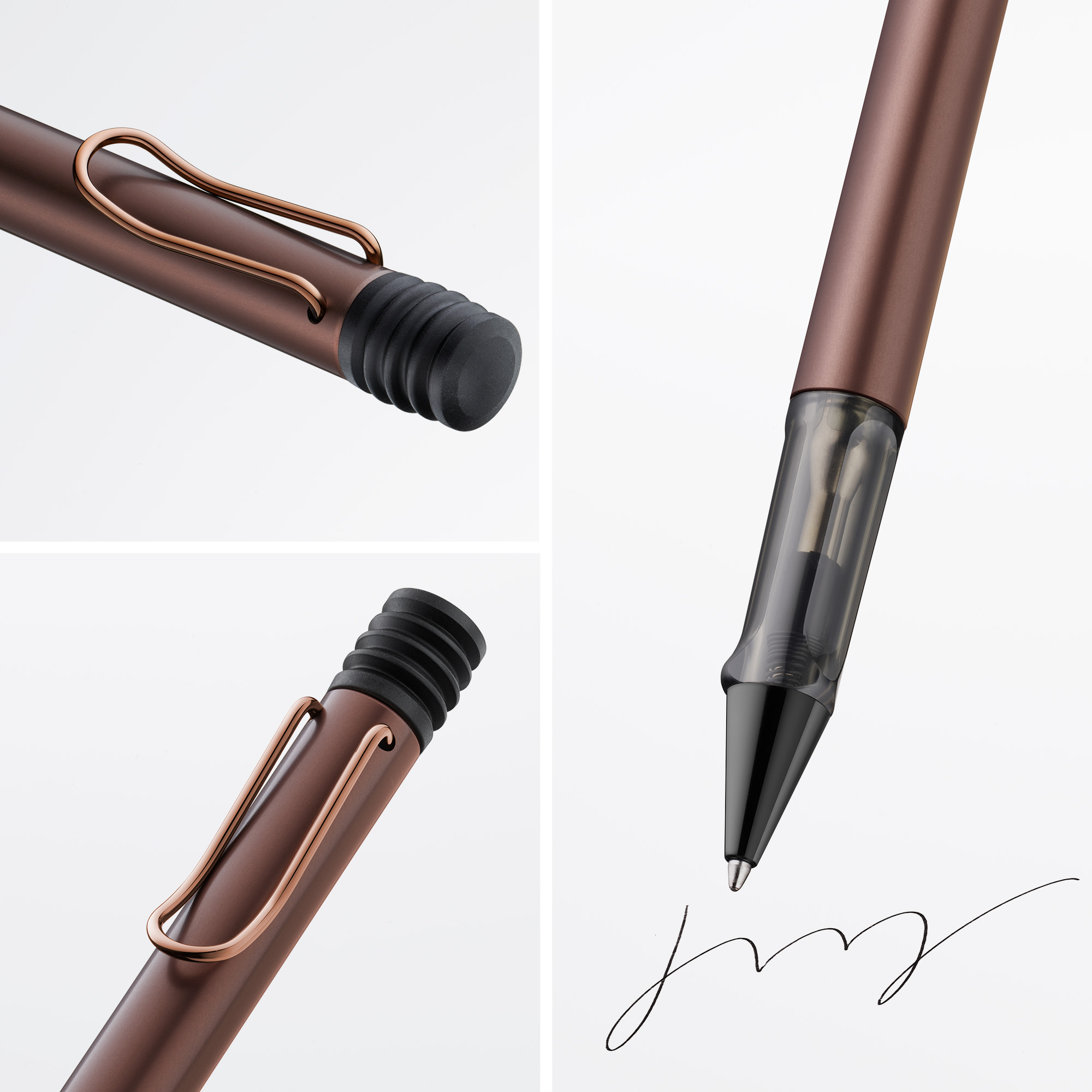 LAMY Lx marron Kugelschreiber Griff Alu Geh�use leicht G...