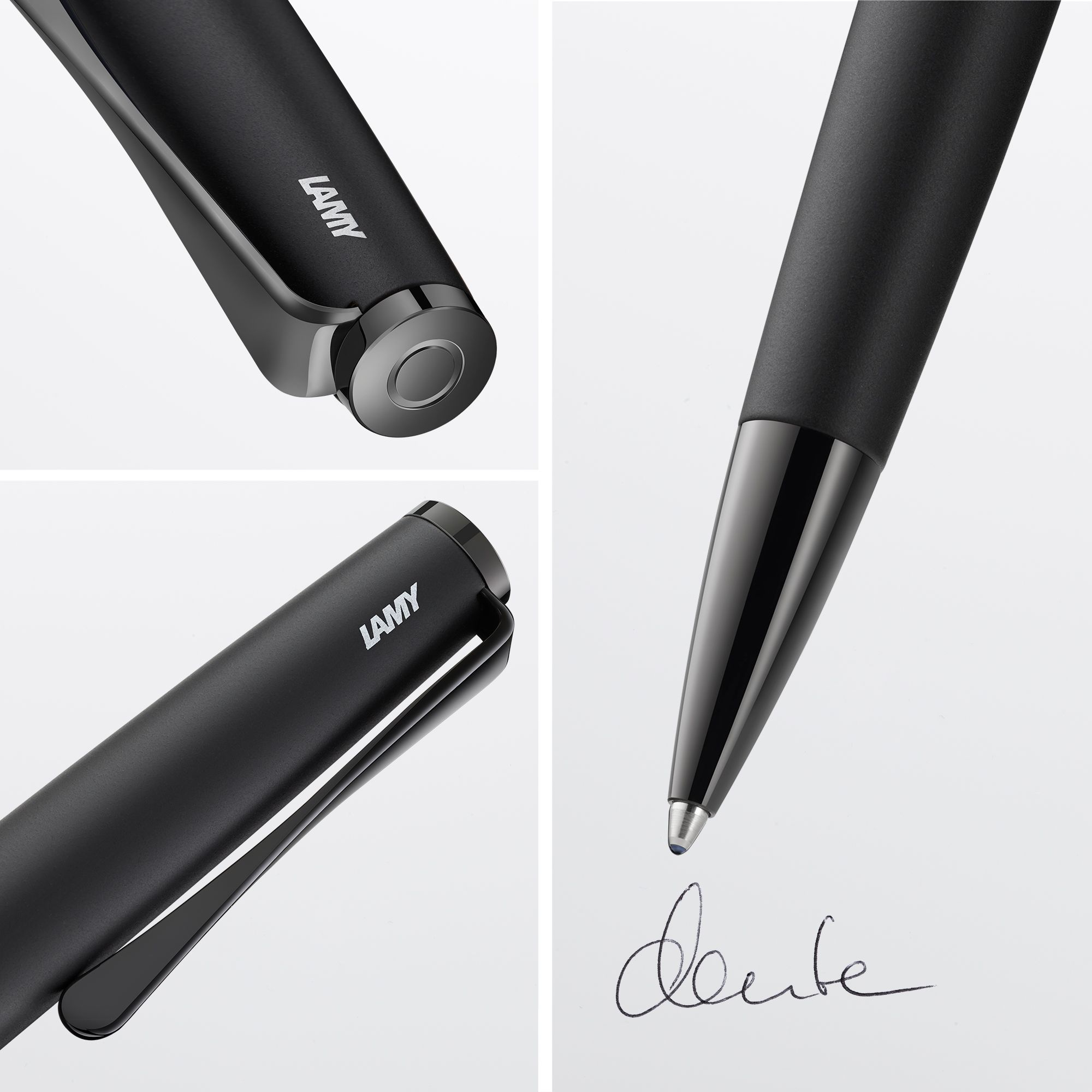 LAMY studio lx-all-black Kugelschreiber Edelstahl Clip G...