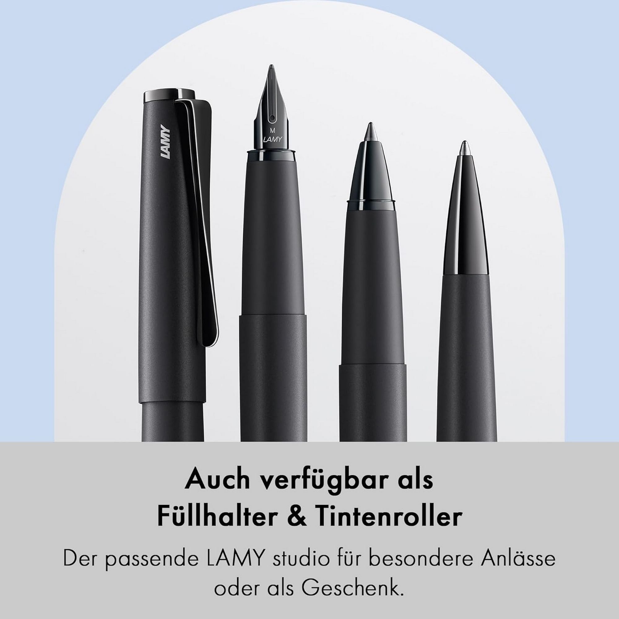 LAMY studio lx-all-black Kugelschreiber Edelstahl Clip G...