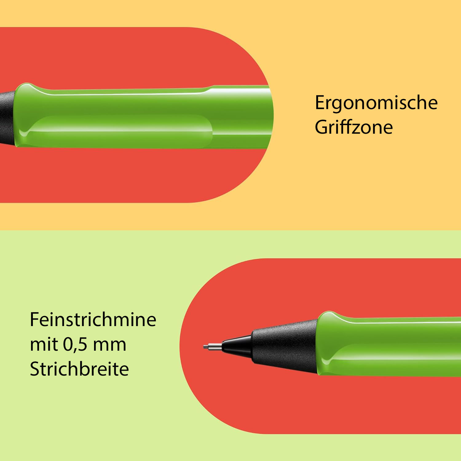 LAMY Druckbleistift Safari GR�N mit Mine 0,5mm und Radie...