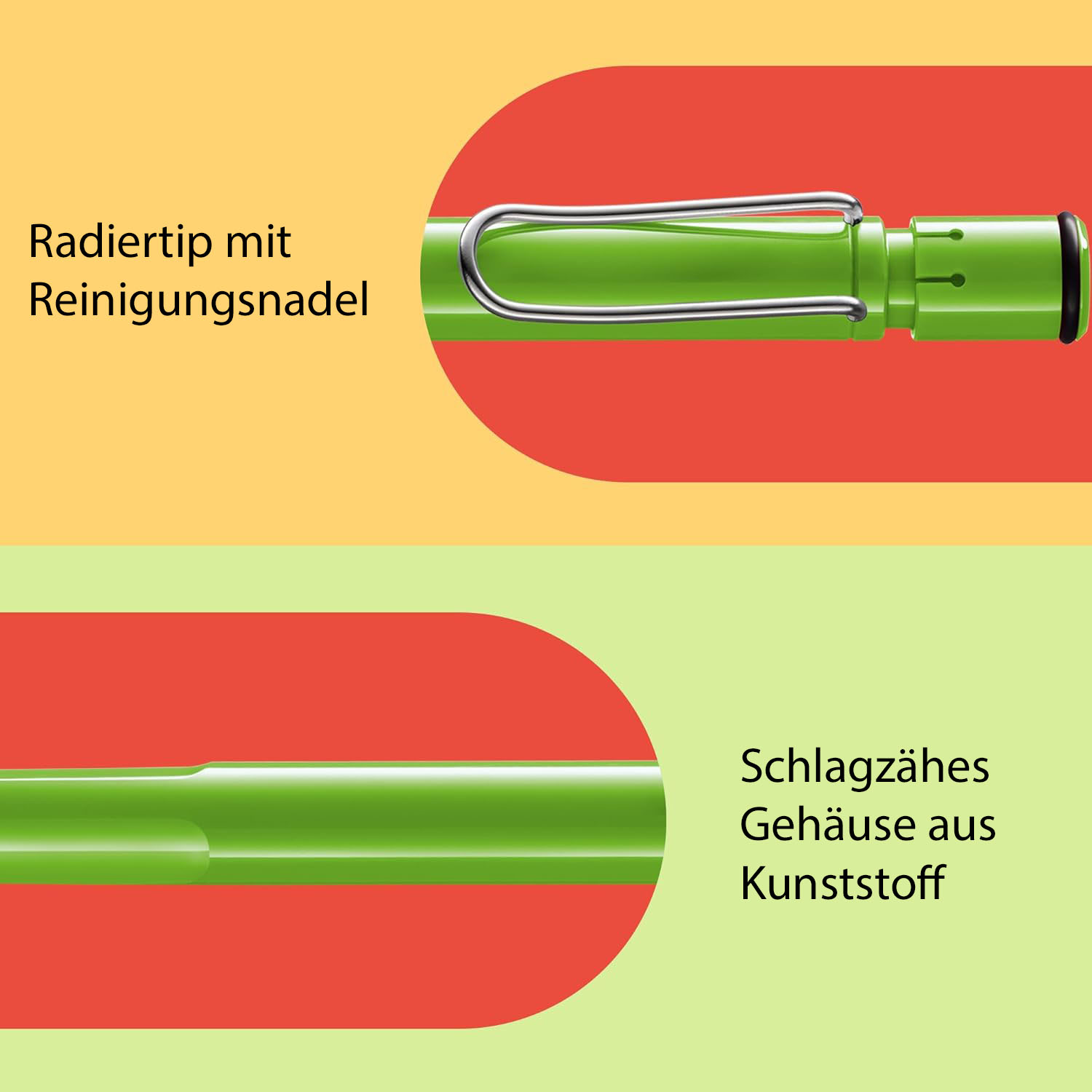 LAMY Druckbleistift Safari GR�N mit Mine 0,5mm und Radie...