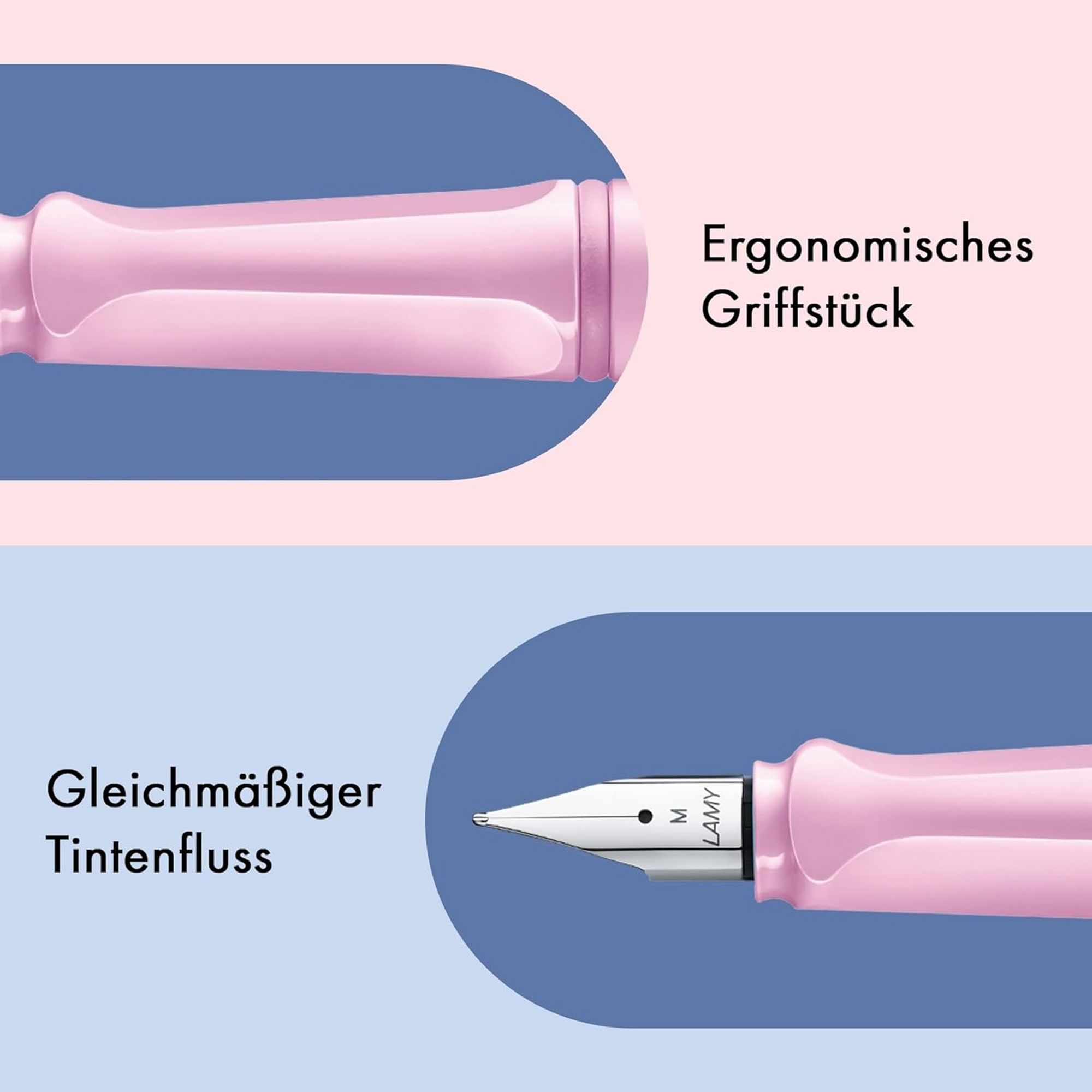 LAMY Safari lightrosa F�ller ergonomischer Griff mit Fed...