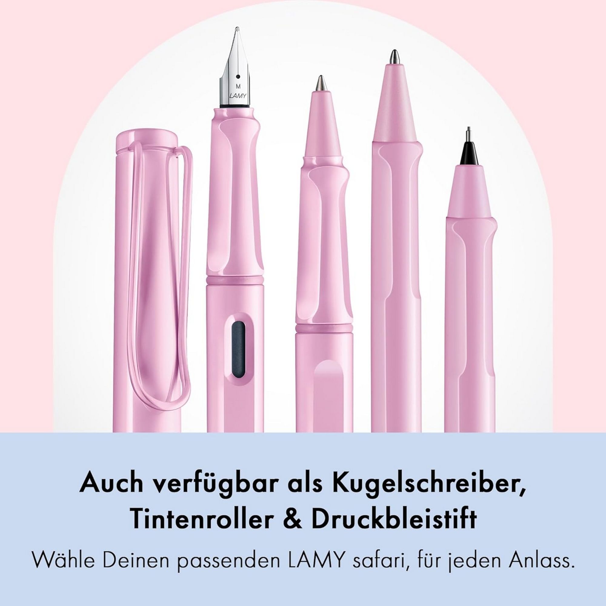 LAMY Safari lightrosa F�ller ergonomischer Griff mit Fed...