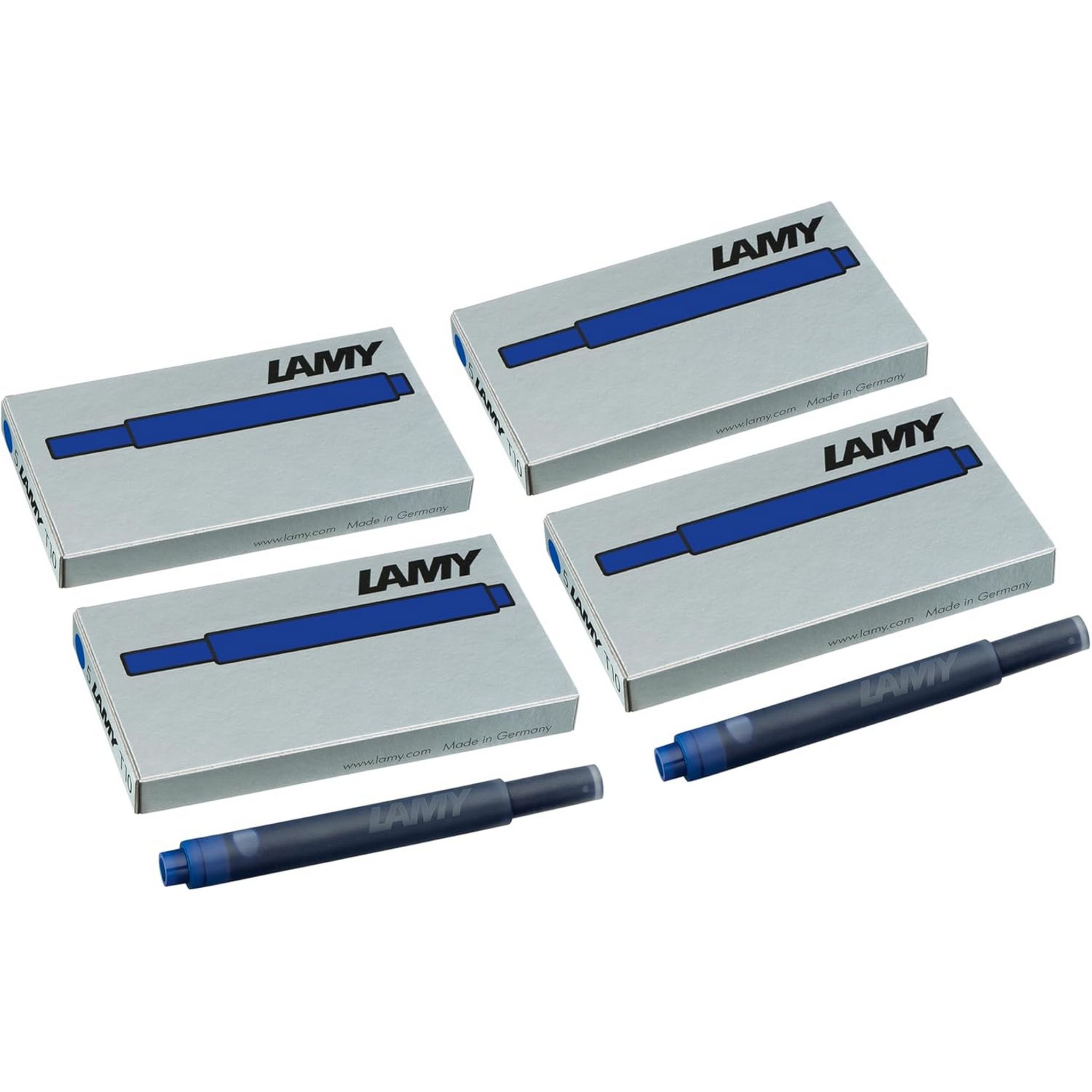 LAMY 4er Set - 20x Tintenpatronen T10 825 BLAU l�schbar