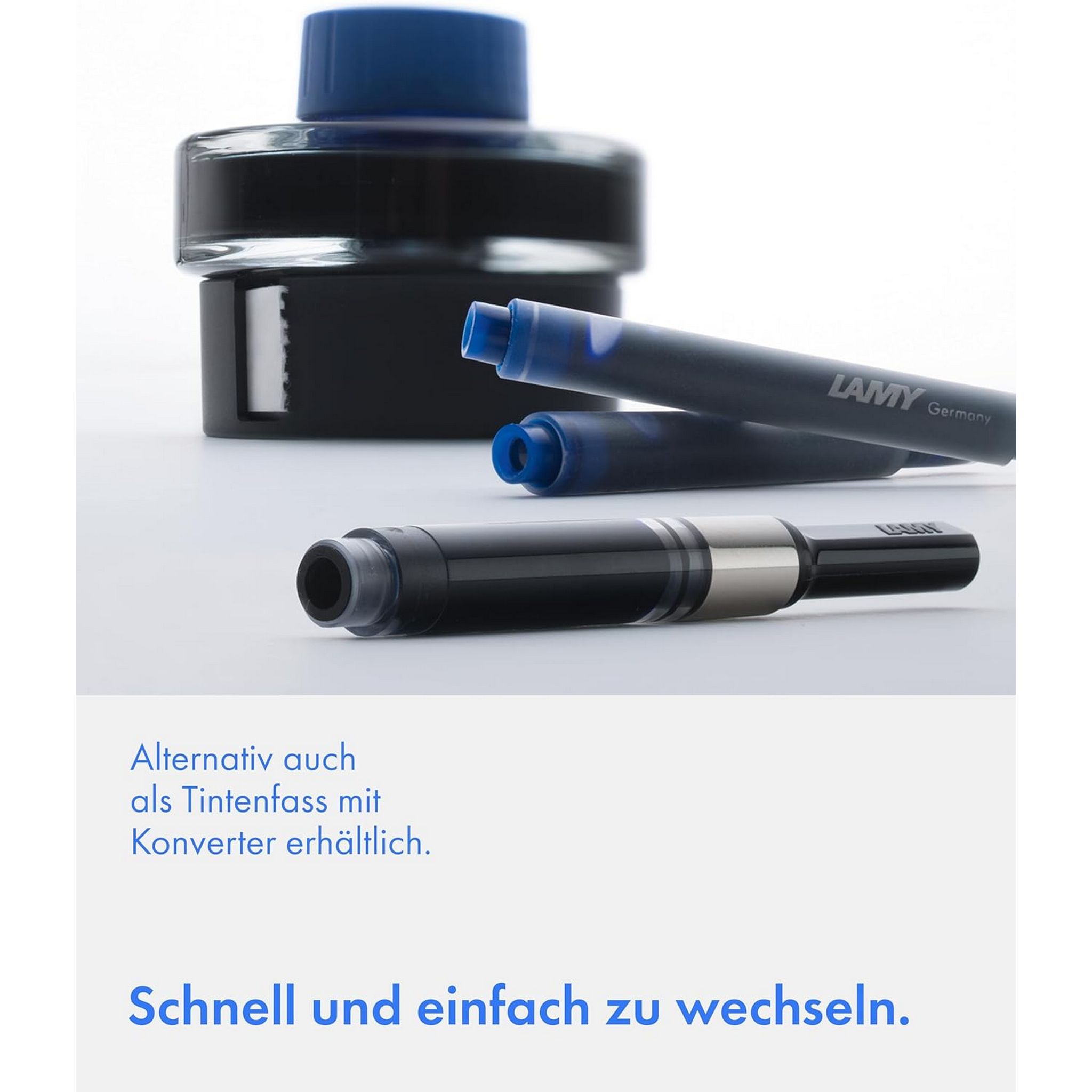 LAMY 6er Set - 30x Tintenpatronen T10 825 BLAU l�schbar