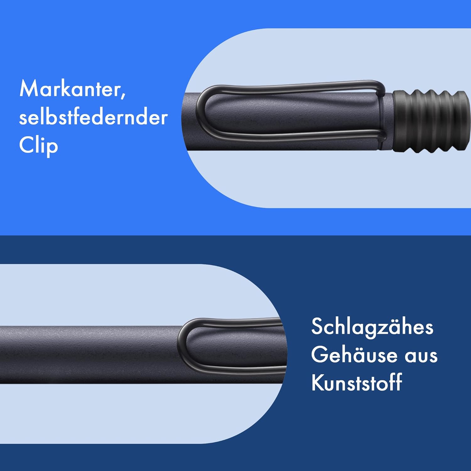 LAMY Safari Kugelschreiber STEEL Schwarz St�rke M M16 Sc...