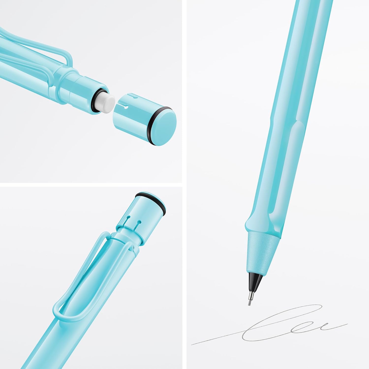 LAMY Druckbleistift Safari AQUASKY mit Mine 0,5mm und Ra...