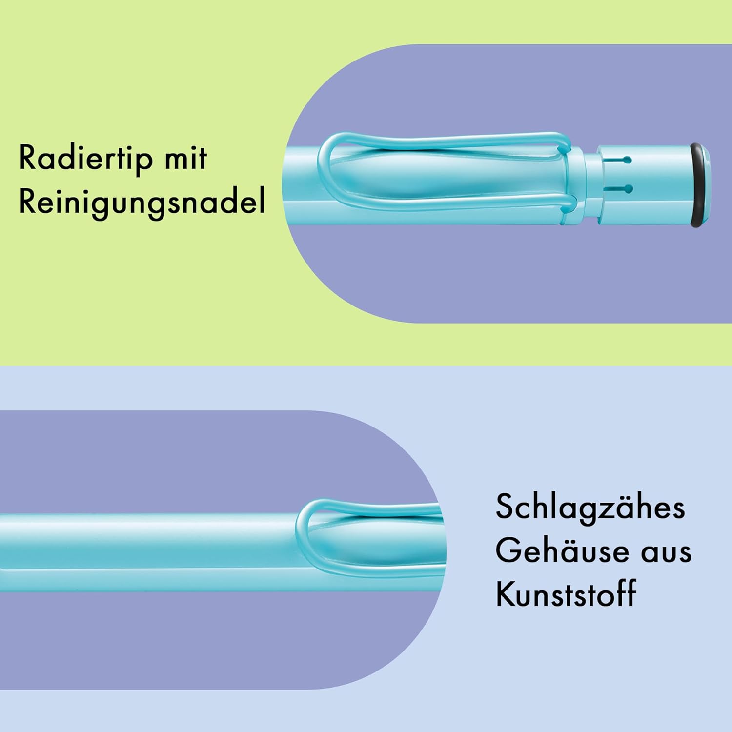 LAMY Druckbleistift Safari AQUASKY mit Mine 0,5mm und Ra...