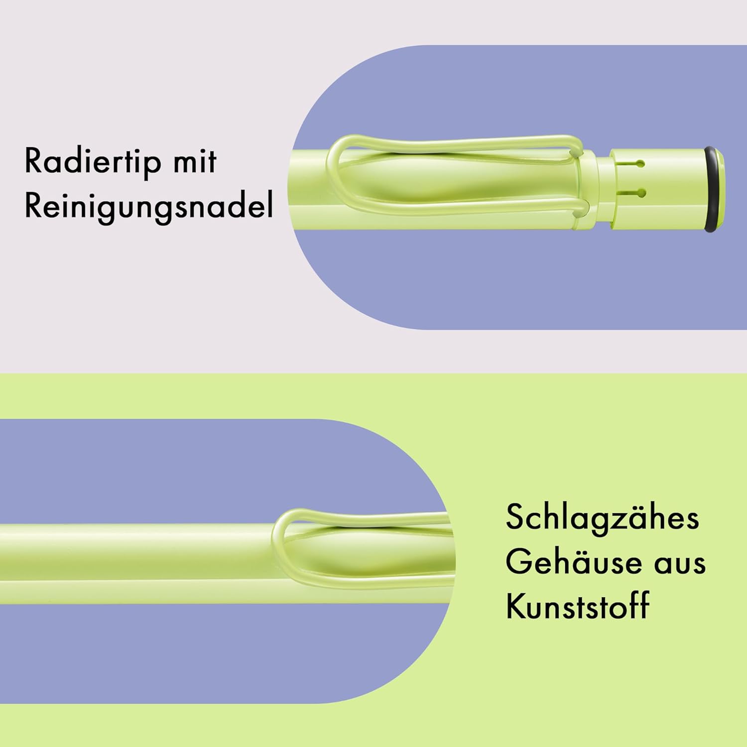 LAMY Druckbleistift Safari SPRINGGREEN mit Mine 0,5mm un...