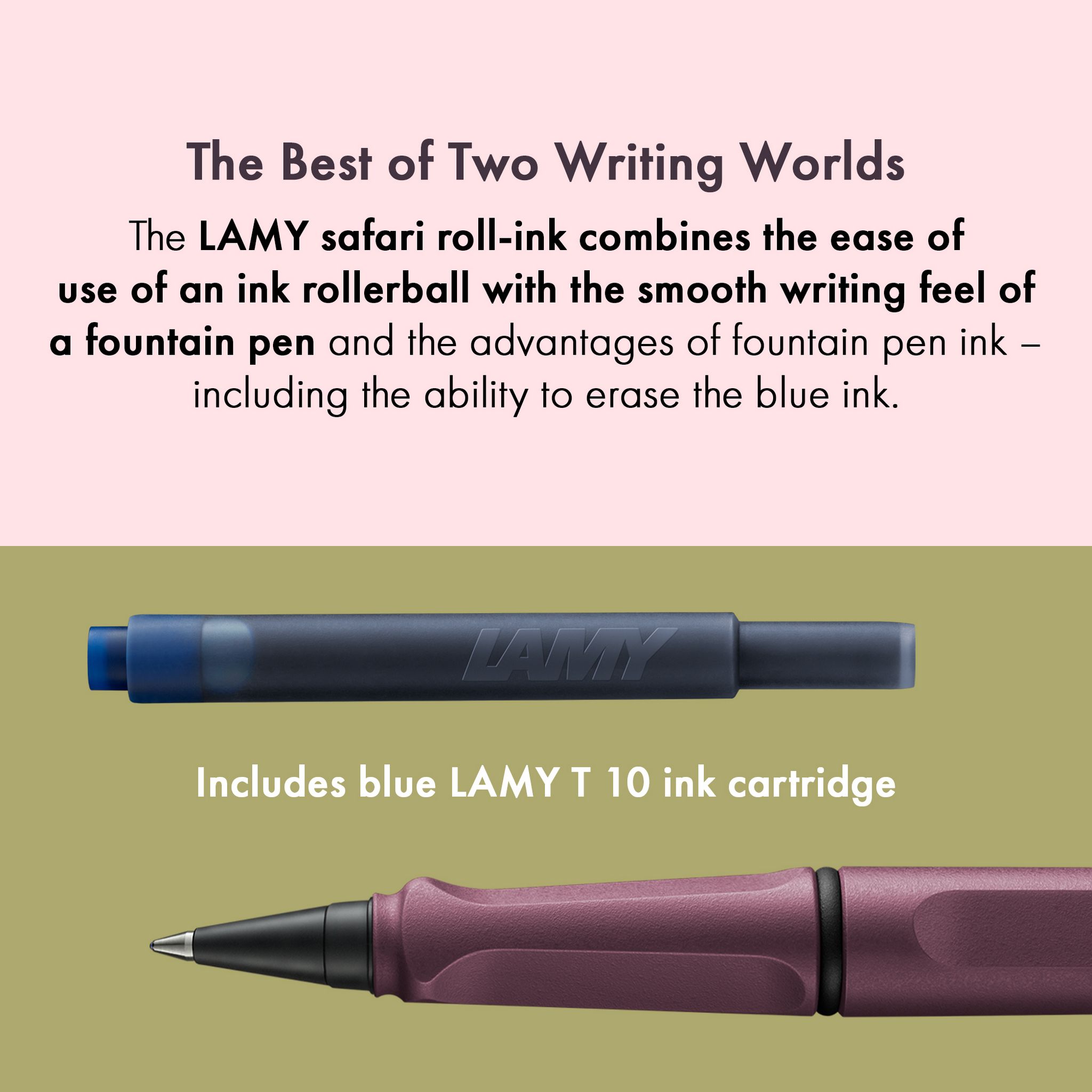 LAMY Tintenroller Safari Scarlet ROLL-INK F�ller ergonom...
