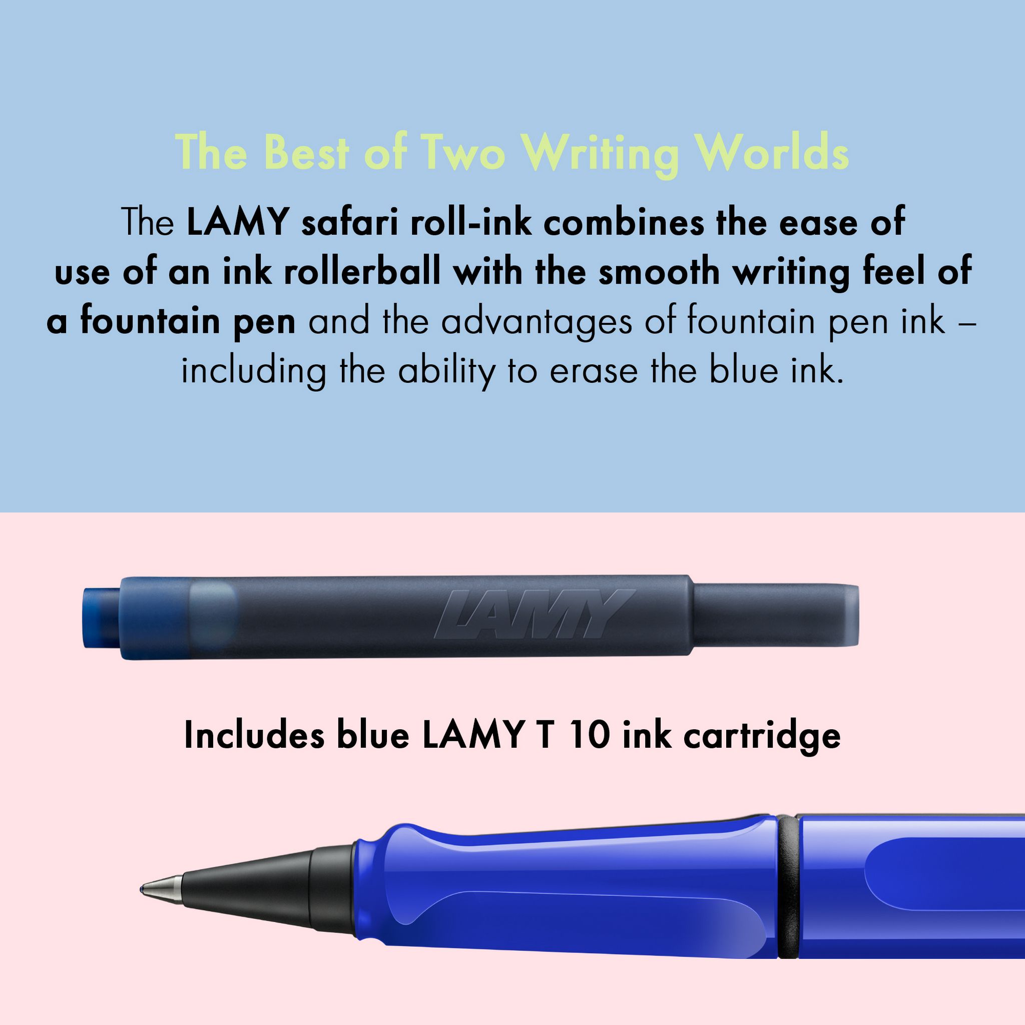 LAMY Tintenroller Safari BLAU ROLL-INK F�ller ergonomisc...