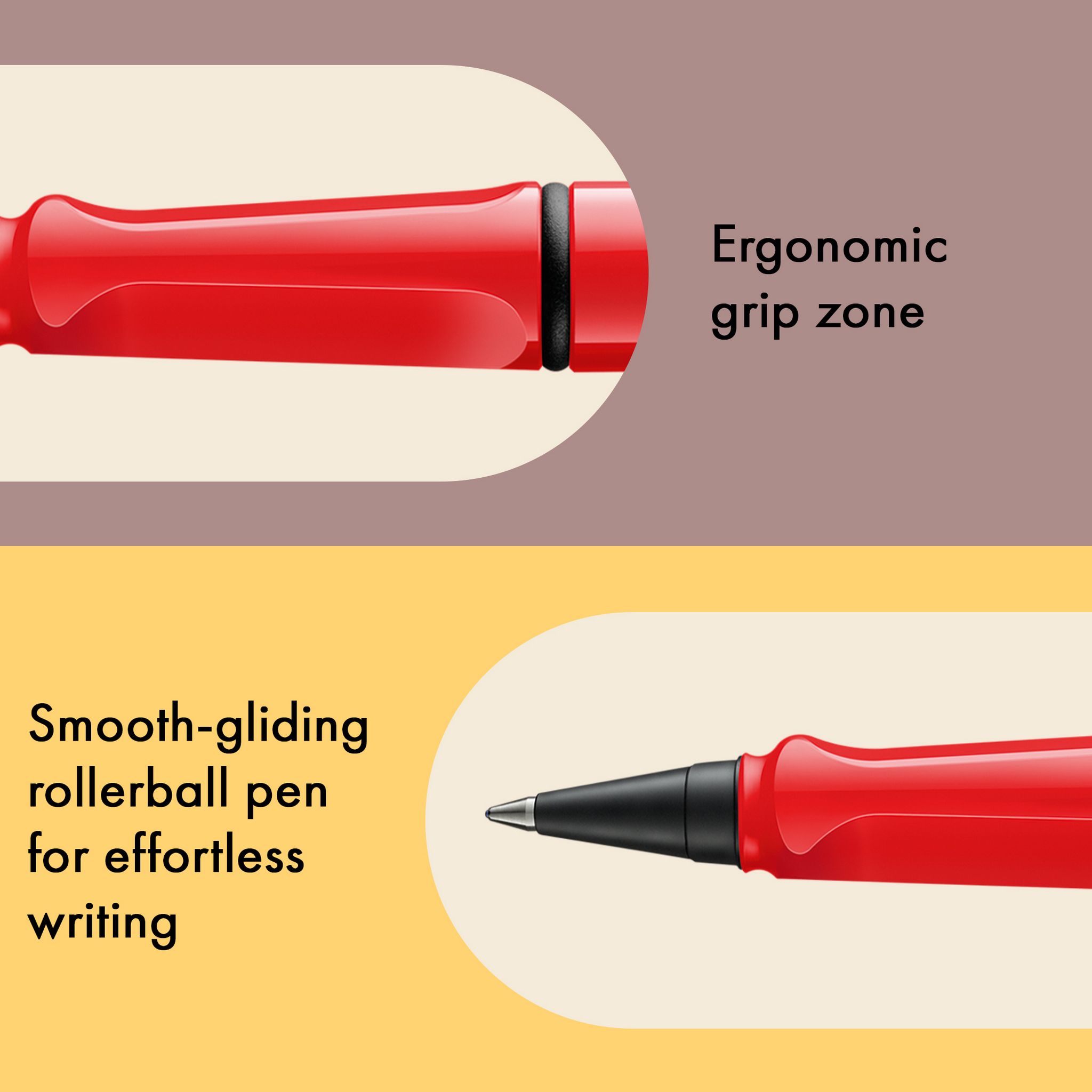 LAMY Tintenroller Safari ROT ROLL-INK F�ller ergonomisch...