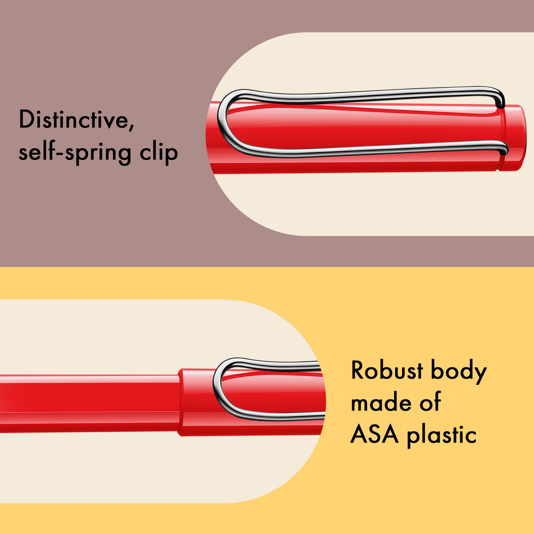 LAMY Tintenroller Safari ROT ROLL-INK F�ller ergonomisch...