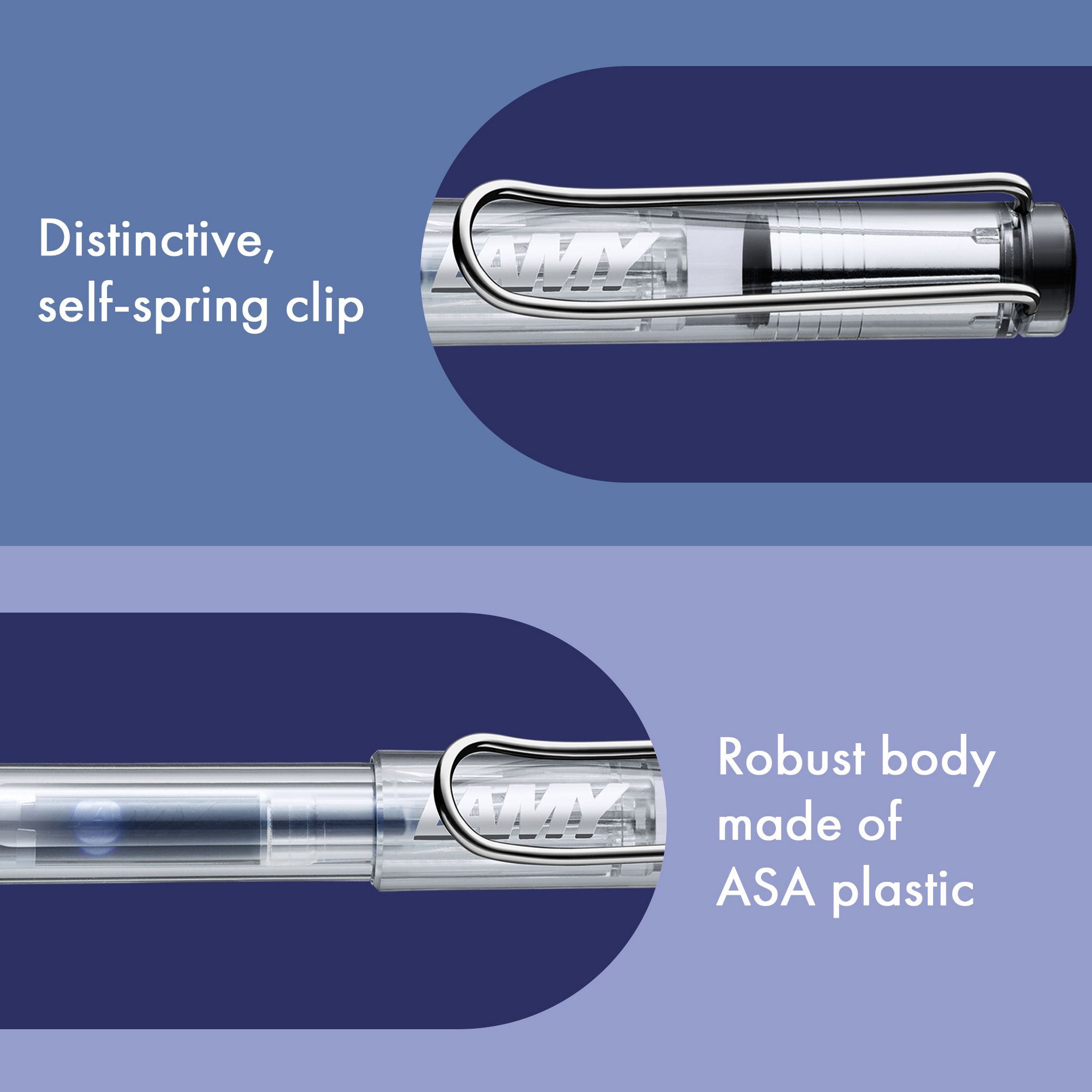 LAMY Tintenroller VISTA Transparent ROLL-INK F�ller ergo...