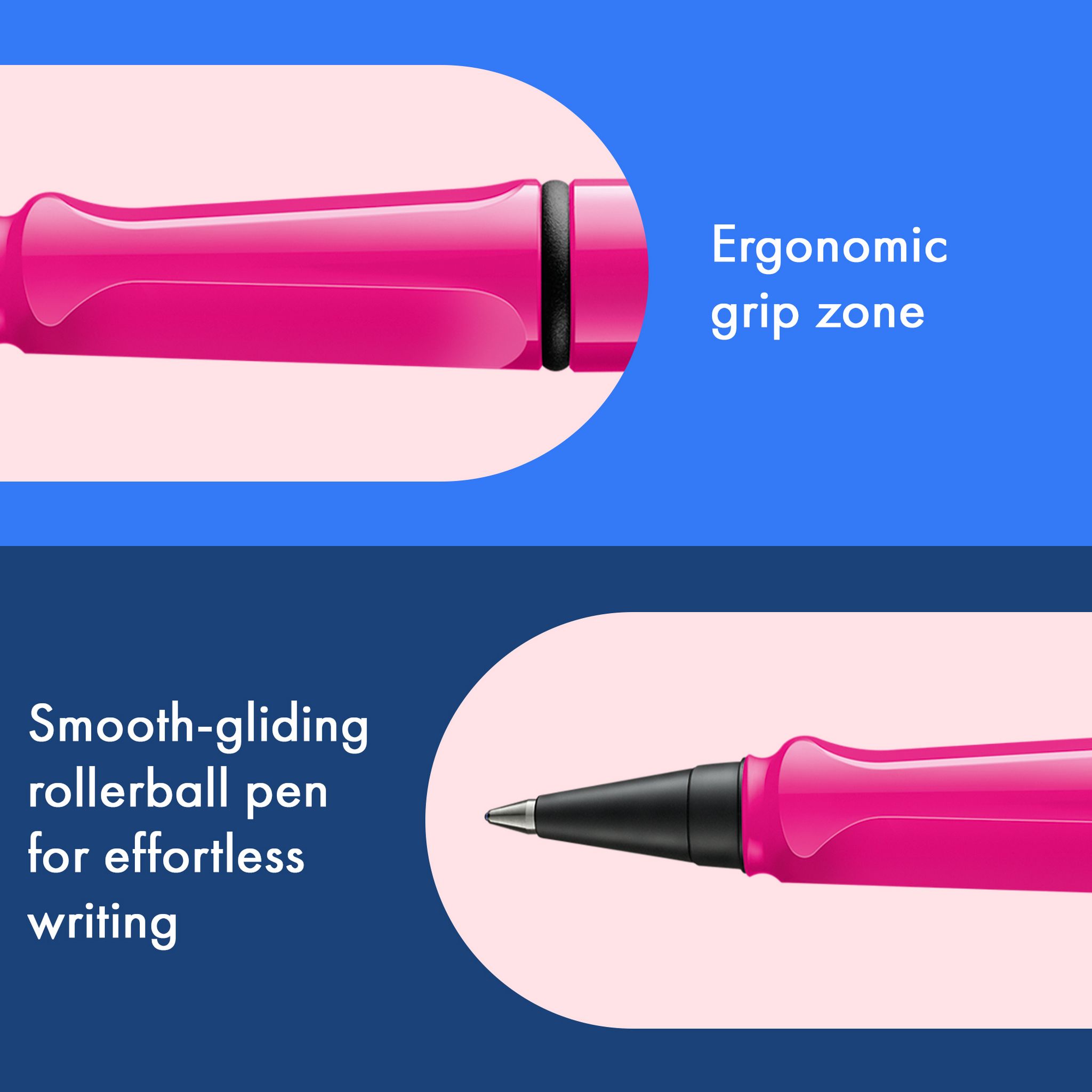 LAMY Tintenroller Safari PINK ROLL-INK F�ller ergonomisc...