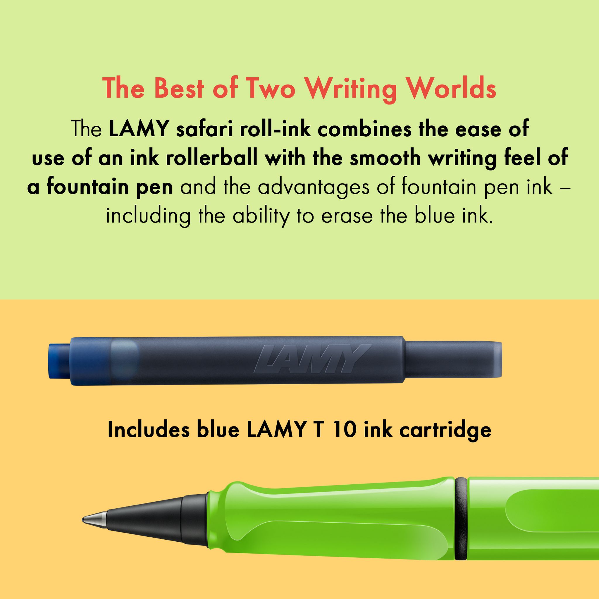 LAMY Tintenroller Safari GR�N ROLL-INK F�ller ergonomisc...