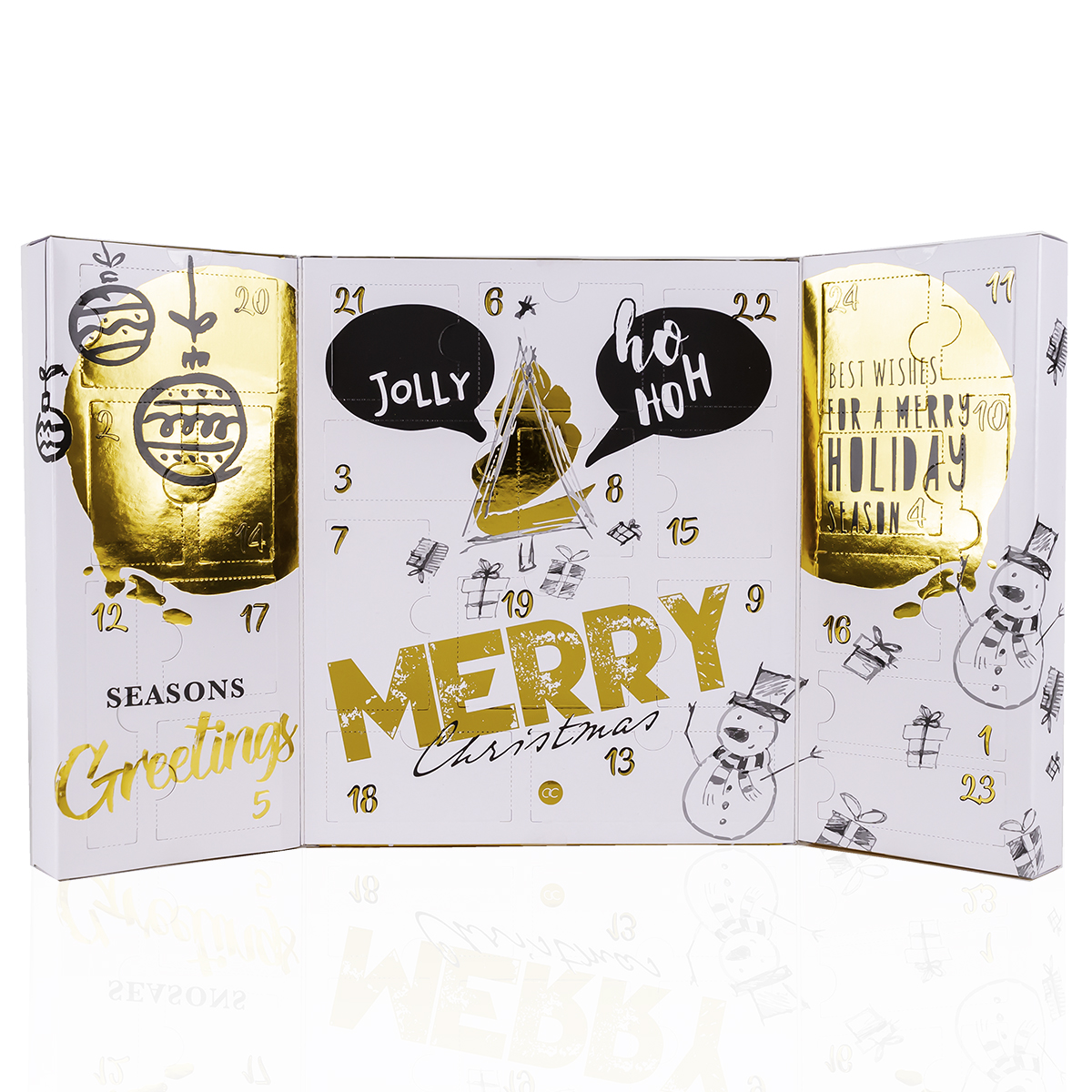 Accentra Adventskalender buchf�rmig gold Dekorativkosmet...