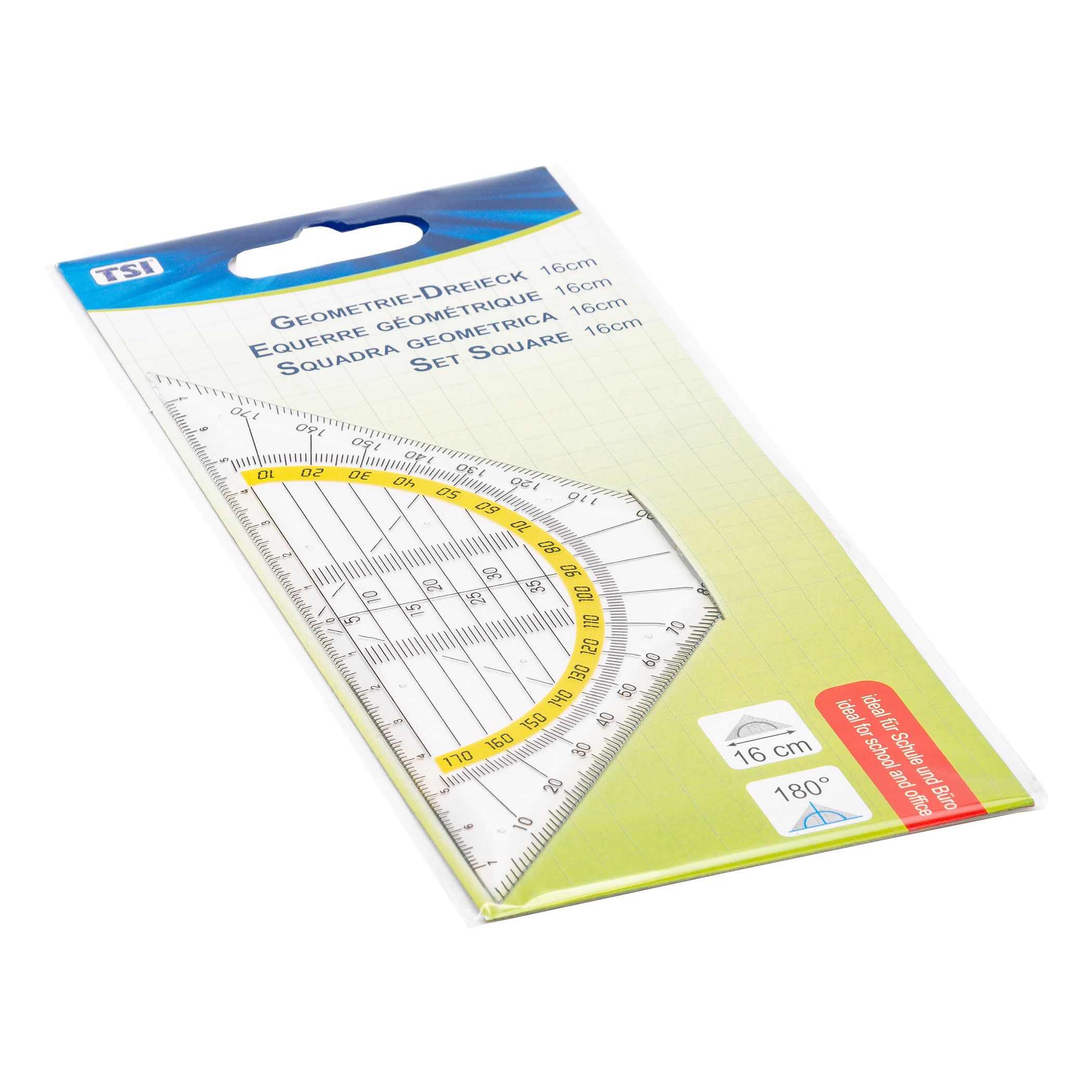 TSI Geometrie-Dreieck klein, 16 cm