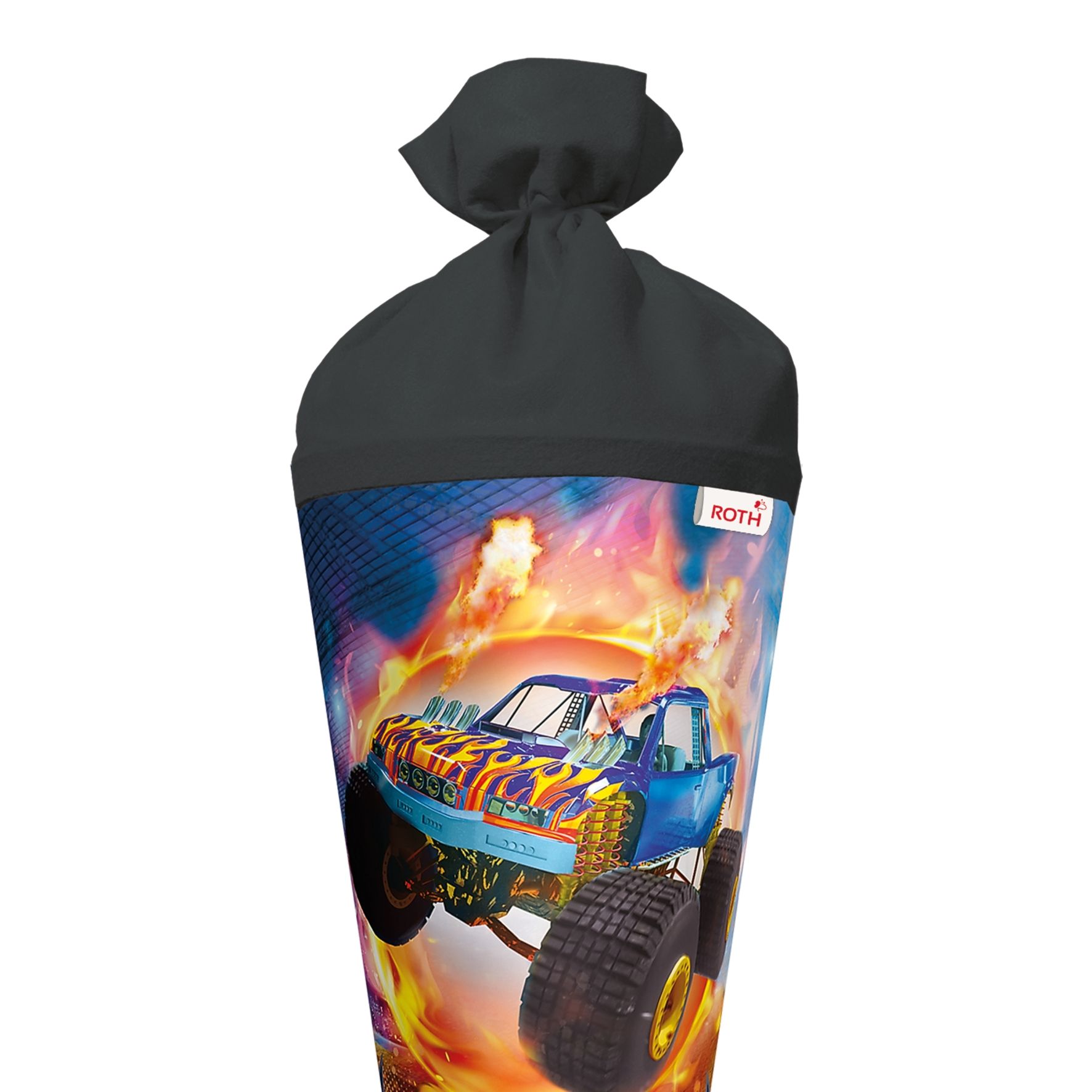 Roth Monstertruck Fire Schult�te 70 cm rund Filzverschluss