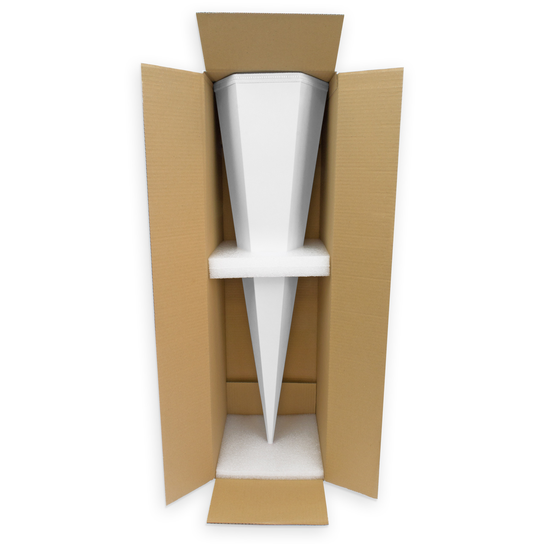 ROTH Bastelschult�te mit Verschluss 85 cm wei� 6eckig
